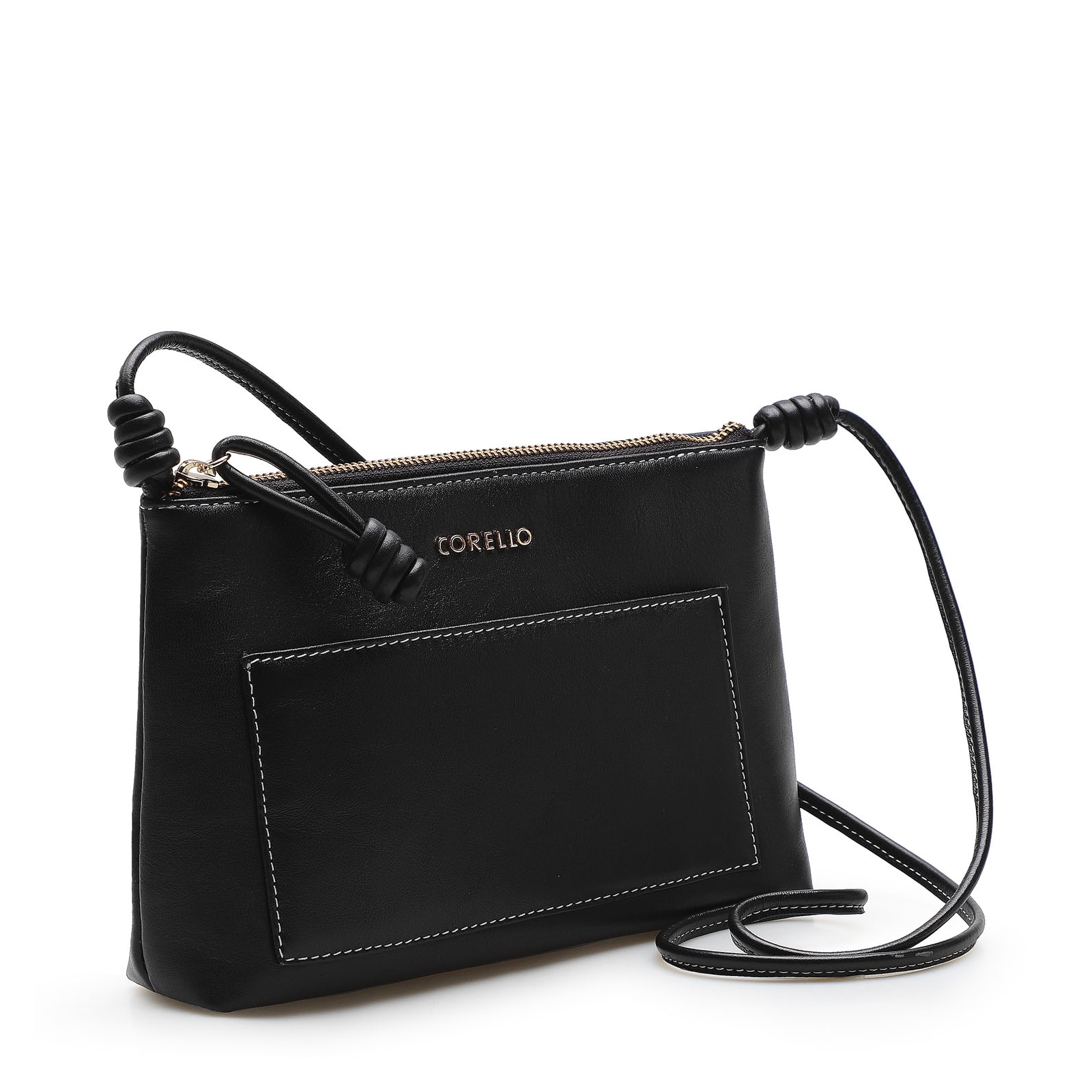 Bolsa Transversal Couro Preto
