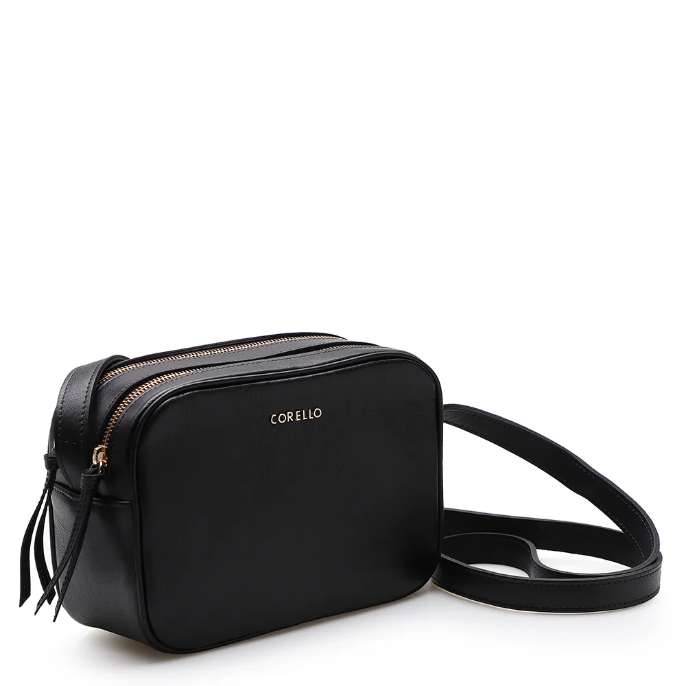 Bolsa Transversal Couro Preto - imagem 3