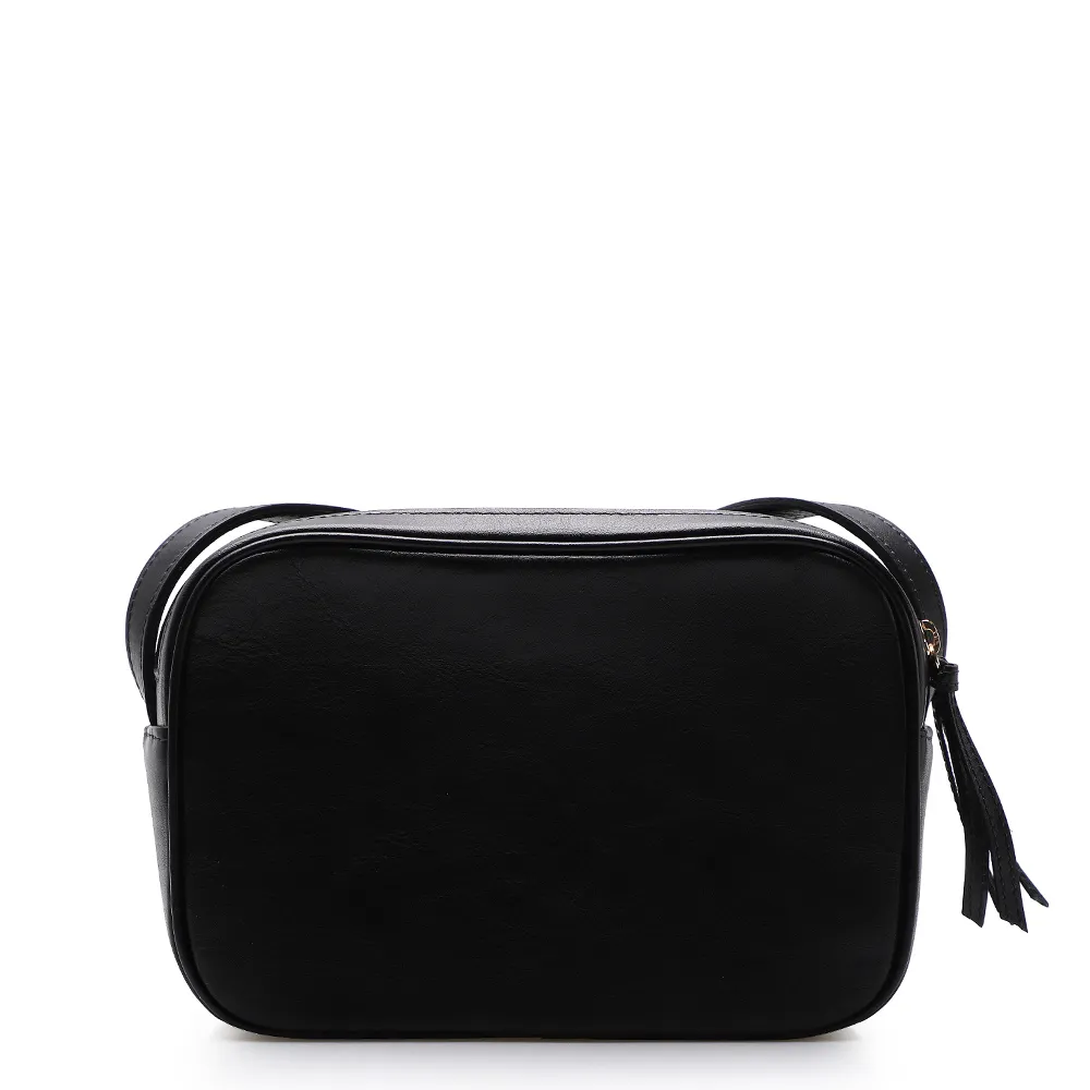 Bolsa Transversal Couro Preto - imagem 4
