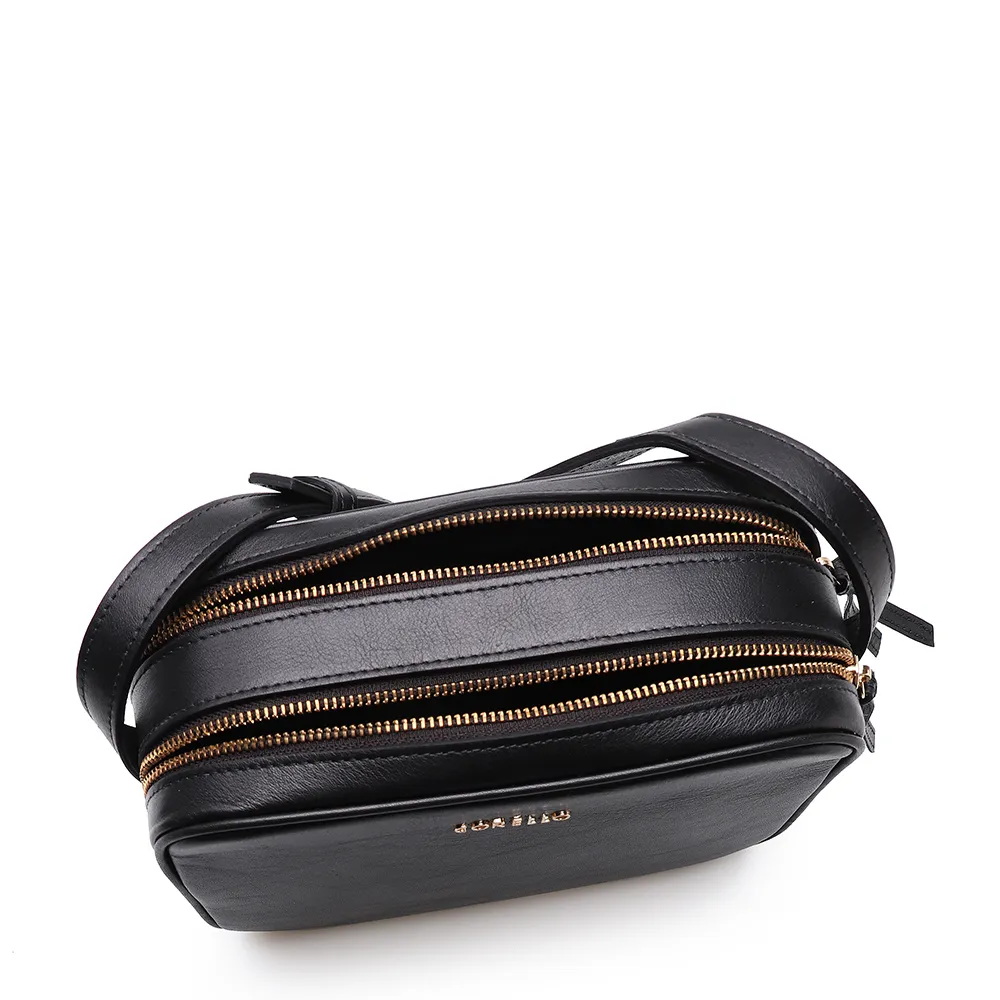 Bolsa Transversal Couro Preto - imagem 5
