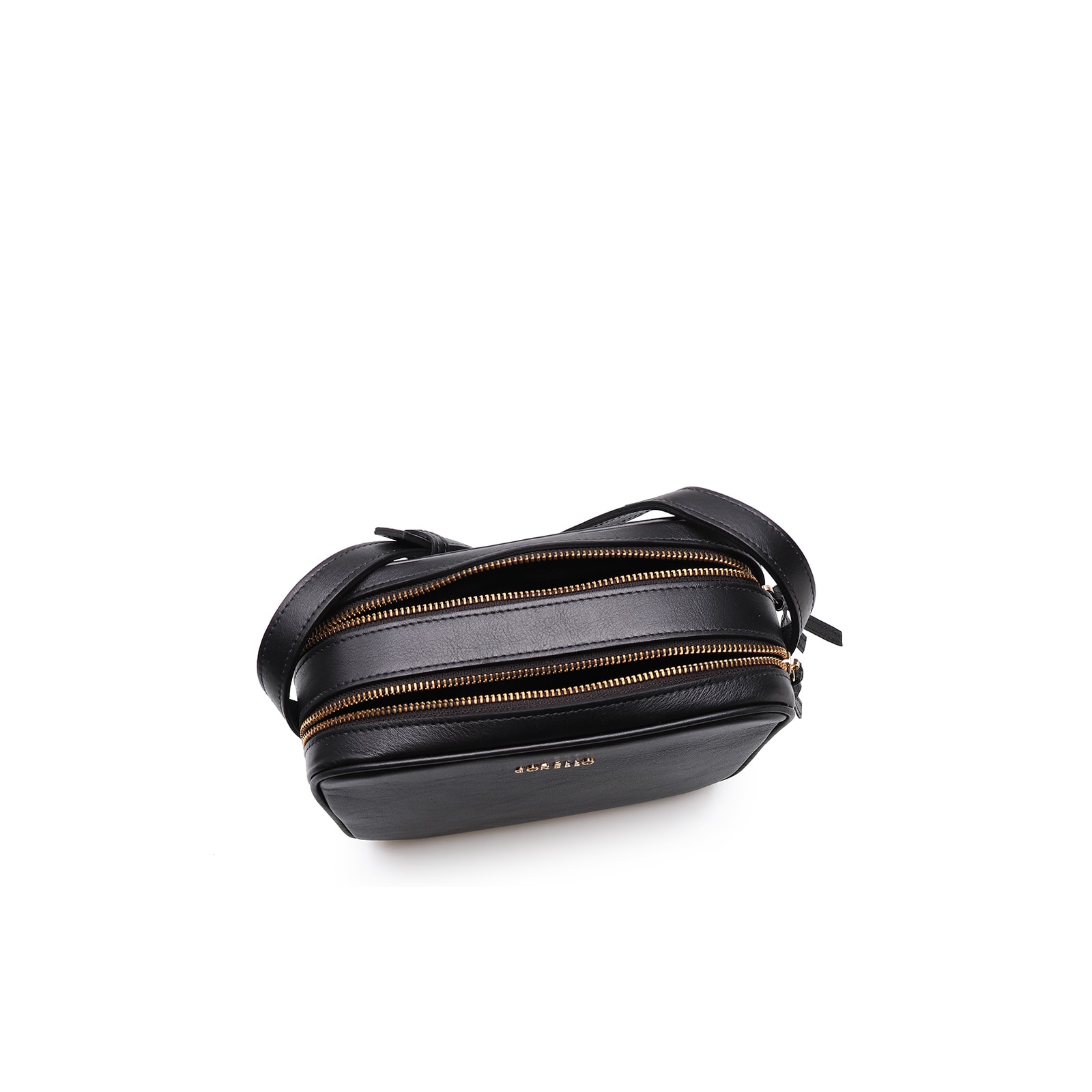 Bolsa Transversal Couro Preto