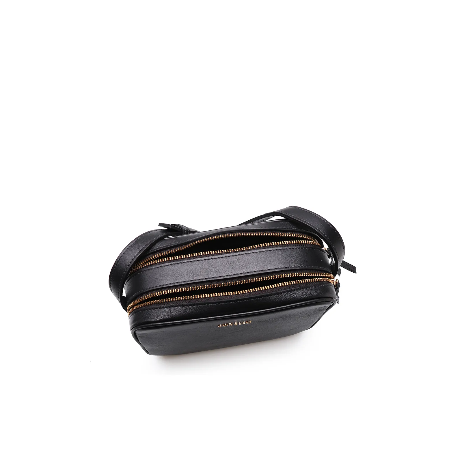 Bolsa Transversal Couro Preto