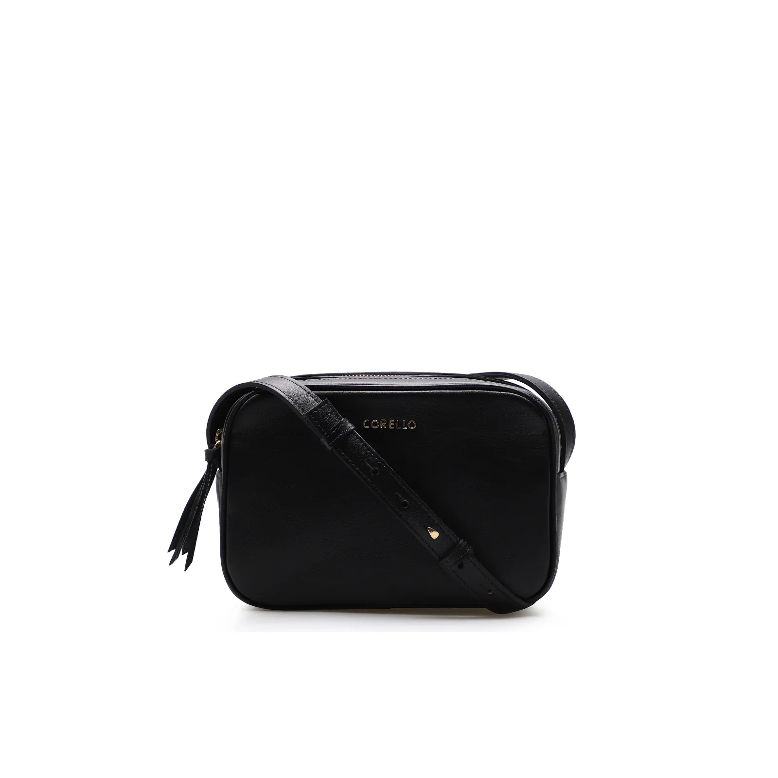 Bolsa Transversal Couro Preto