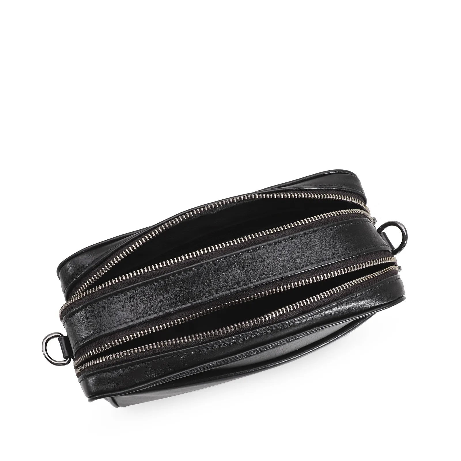 Bolsa Transversal Couro Preto