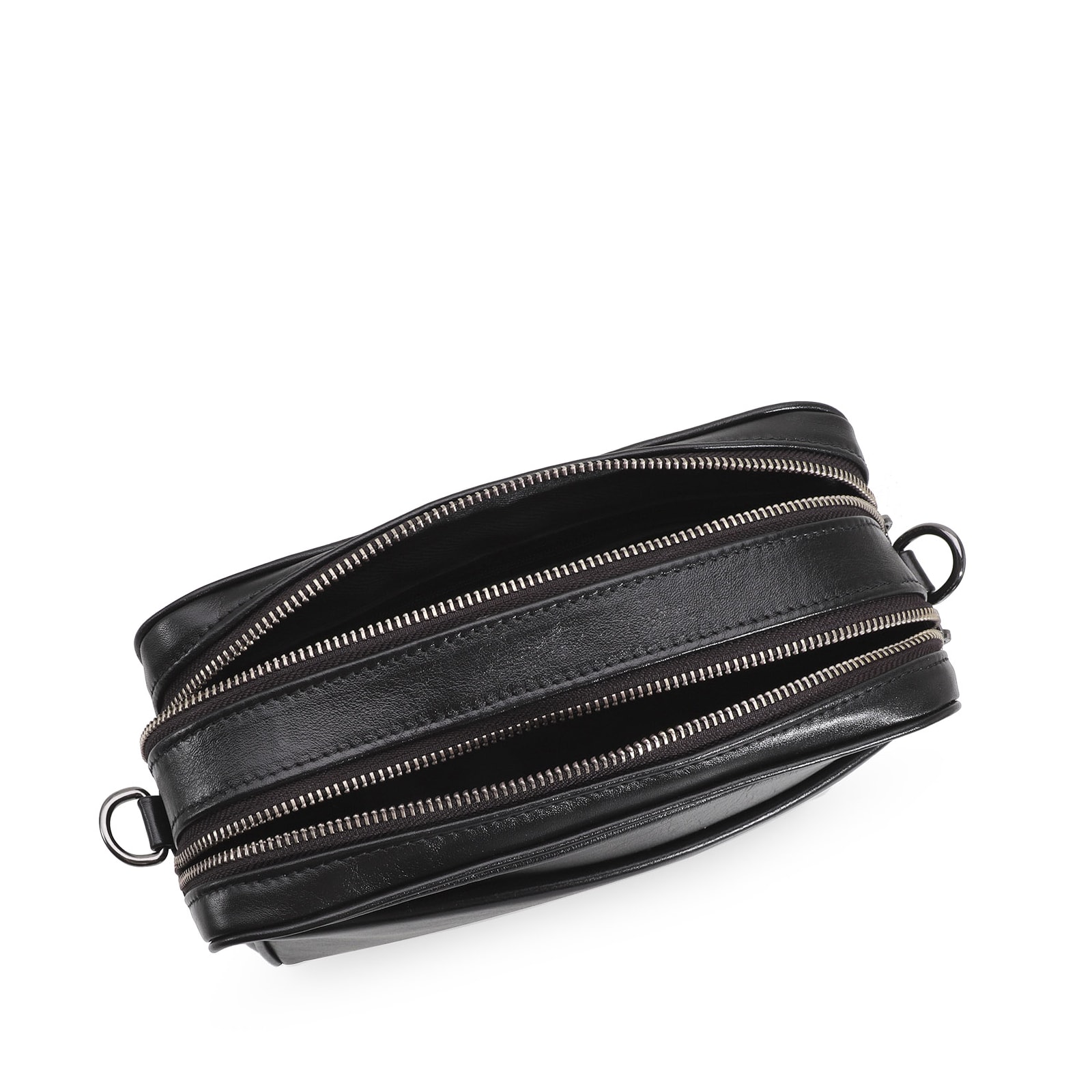 Bolsa Transversal Couro Preto
