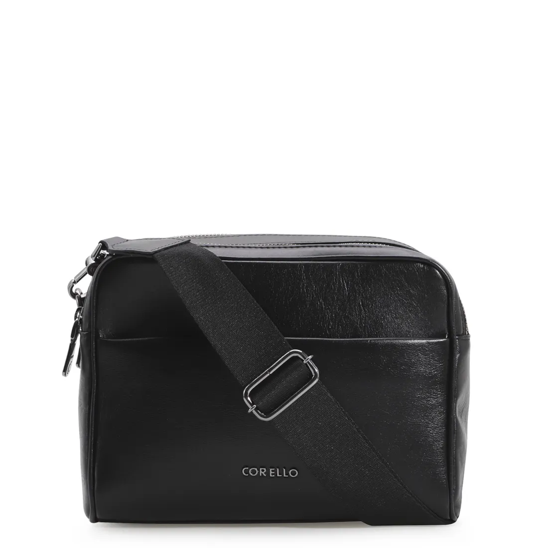 Bolsa Transversal Couro Preto