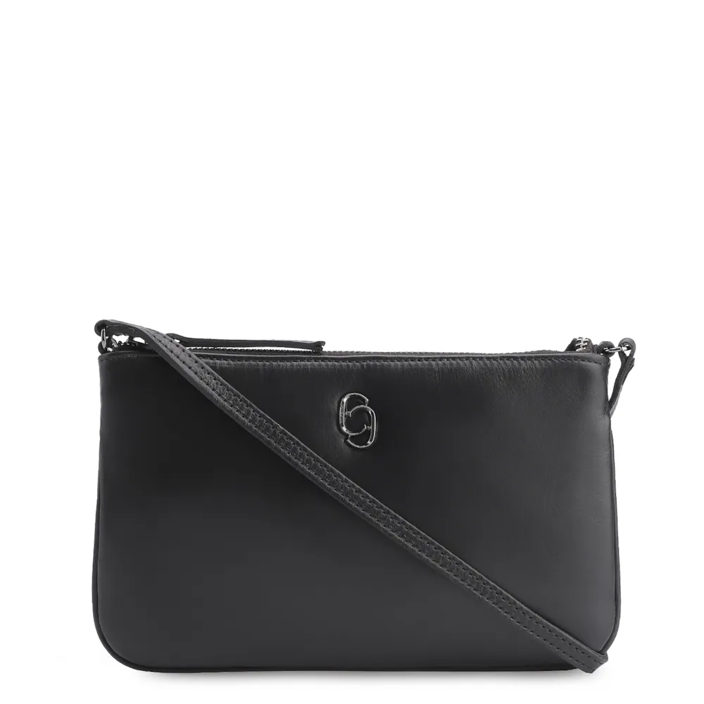 Bolsa Transversal Couro Preto