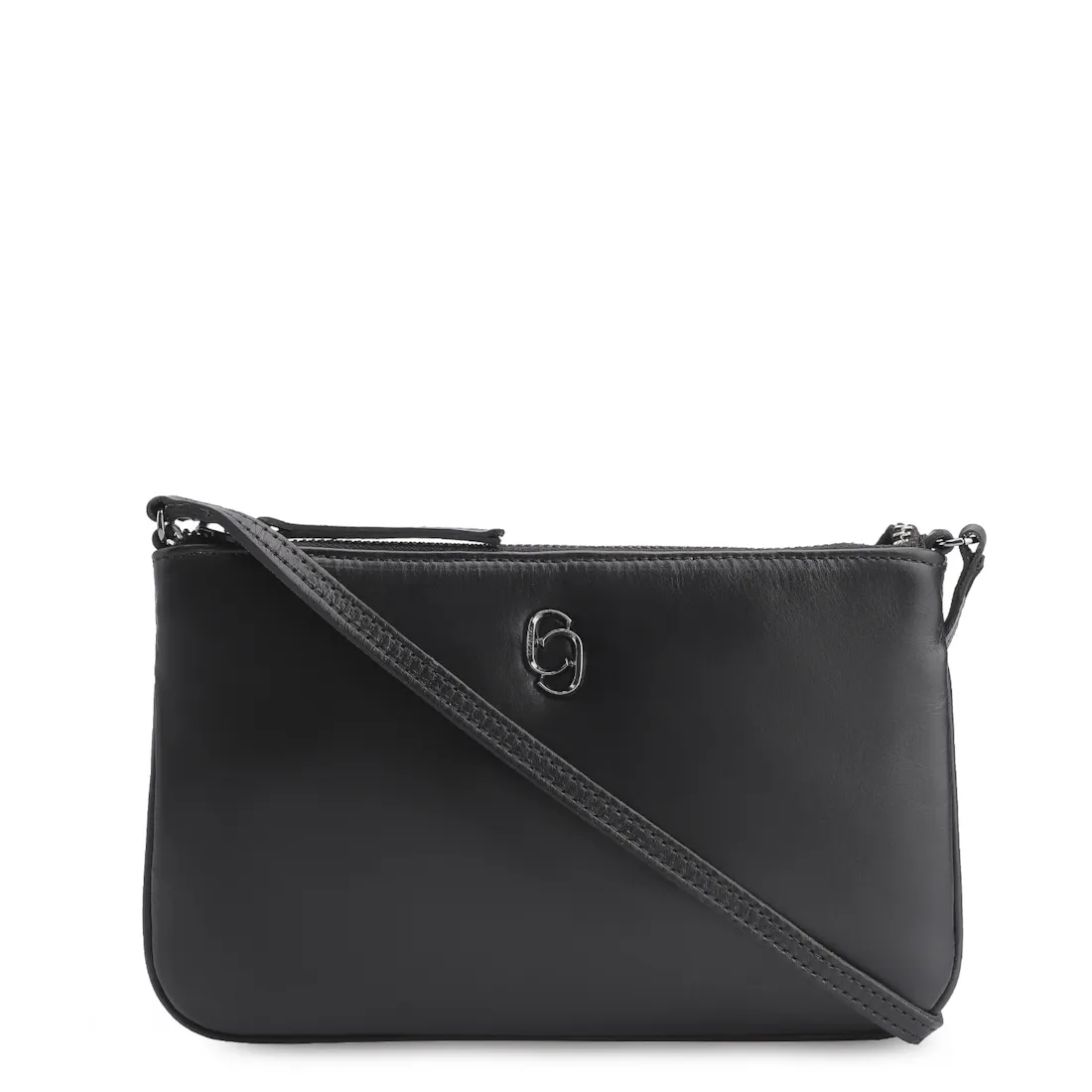 Bolsa Transversal Couro Preto