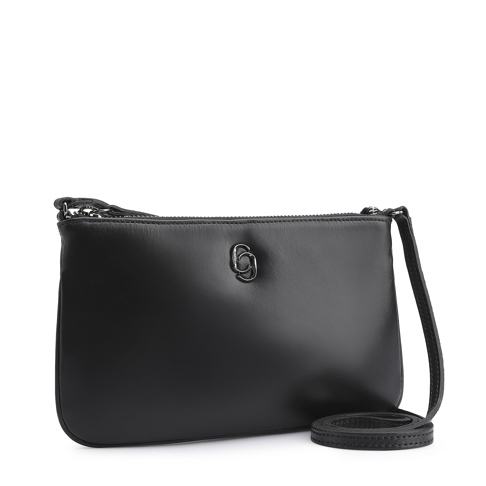 Bolsa Transversal Couro Preto