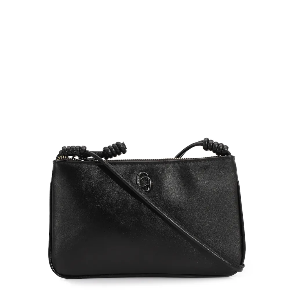 Bolsa Transversal Couro Preto