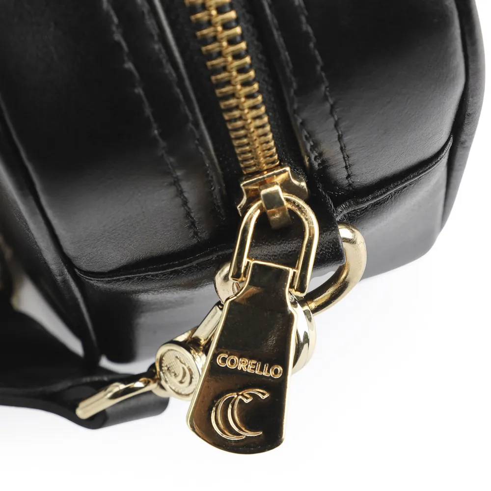 Bolsa Transversal Couro Preto - imagem 6