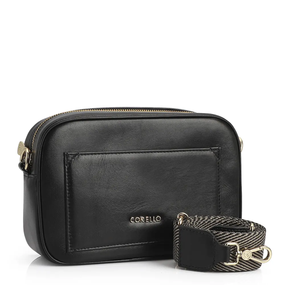 Bolsa Transversal Couro Preto - imagem 2
