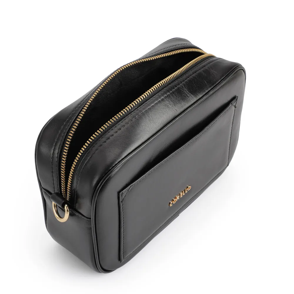 Bolsa Transversal Couro Preto - imagem 4