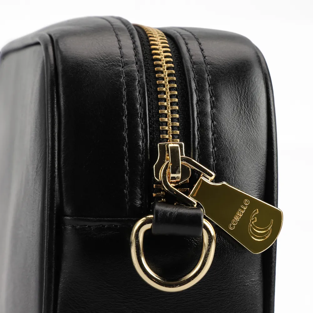 Bolsa Transversal Couro Preto - imagem 5