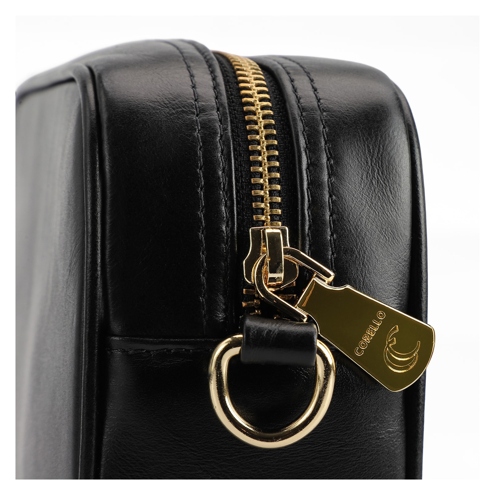 Bolsa Transversal Couro Preto