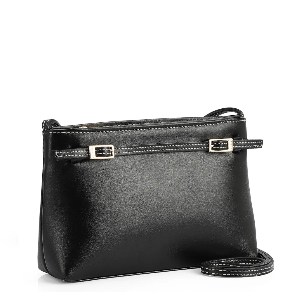 Bolsa Transversal Couro Preto - imagem 2