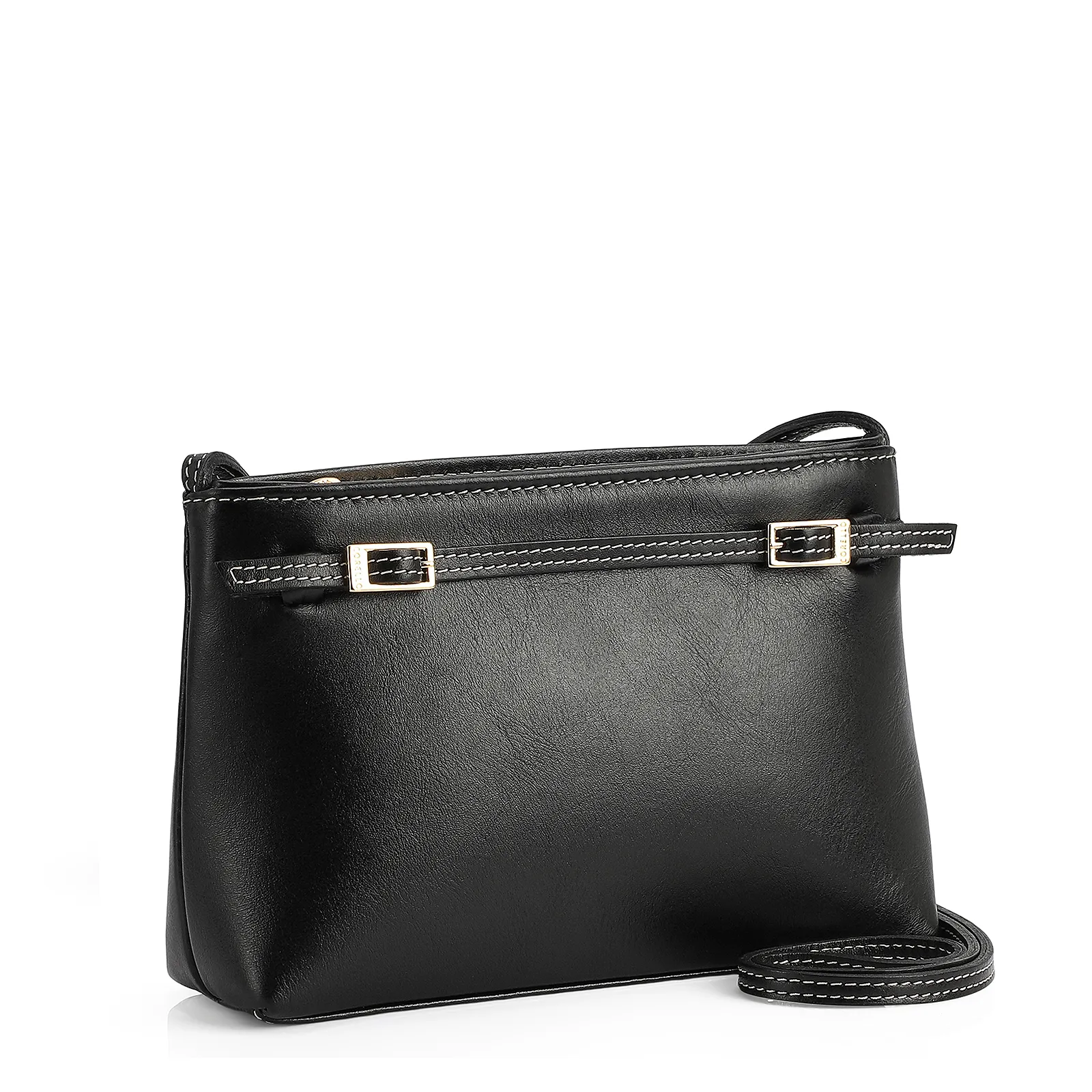 Bolsa Transversal Couro Preto