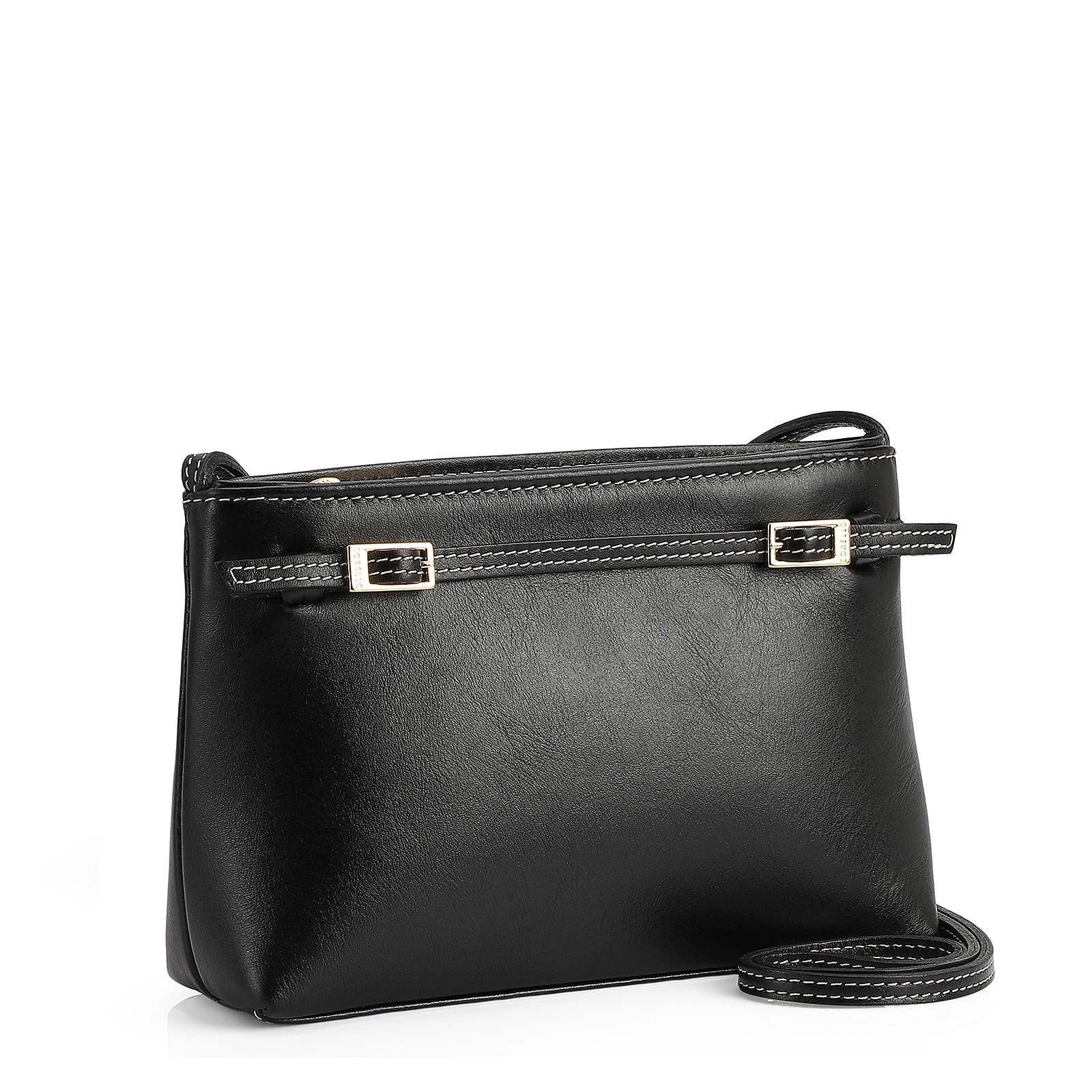 Bolsa Transversal Couro Preto