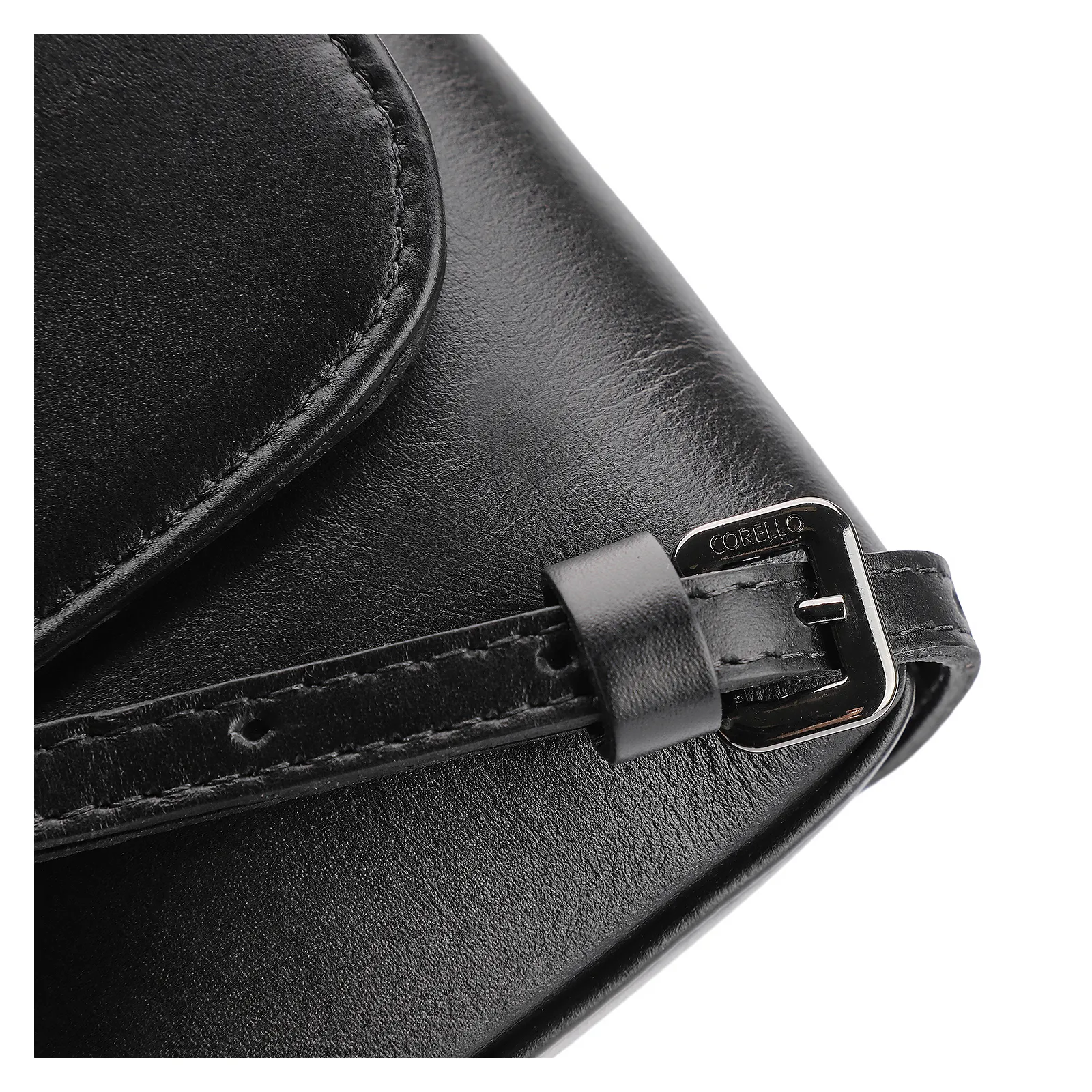 Bolsa Transversal Couro Preto