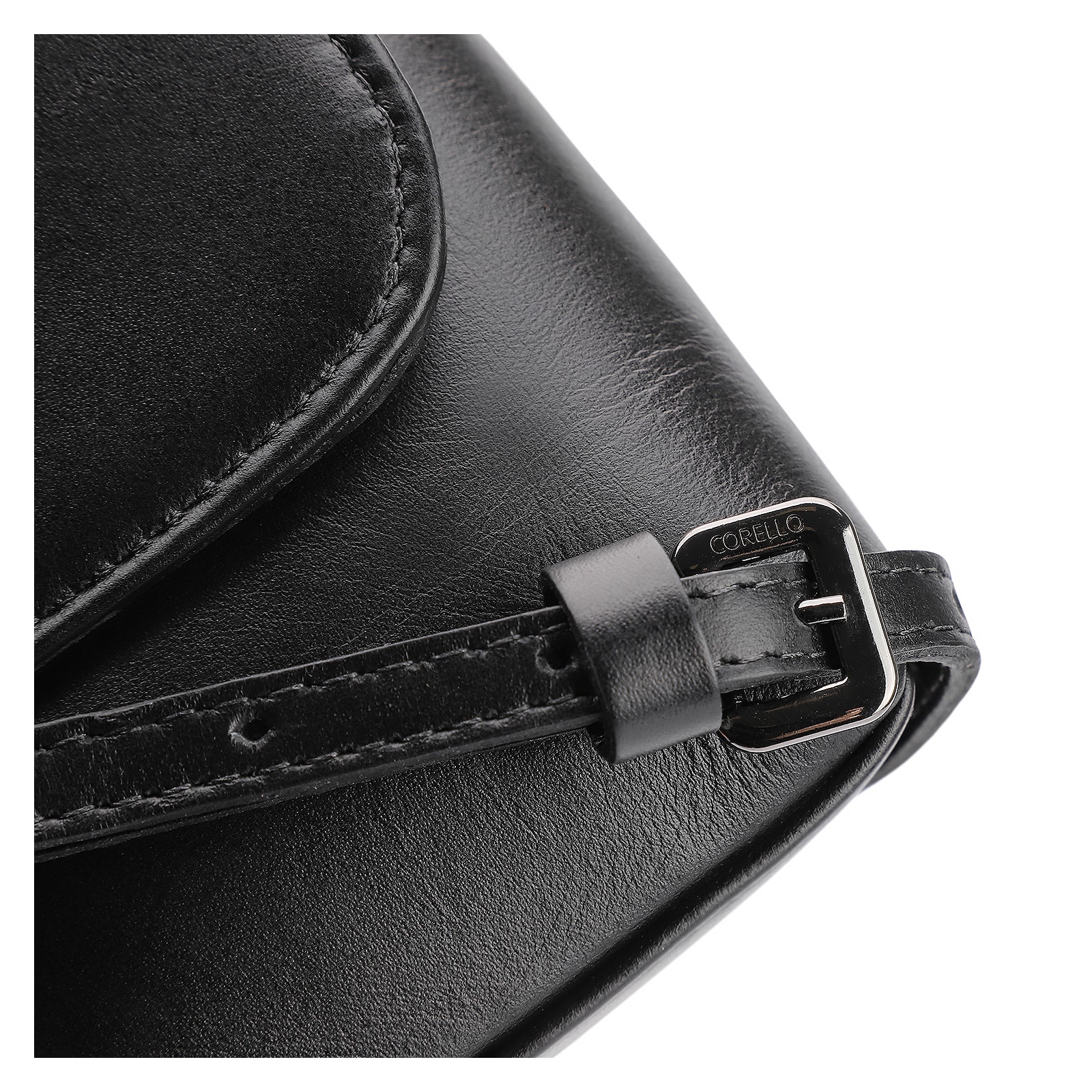 Bolsa Transversal Couro Preto