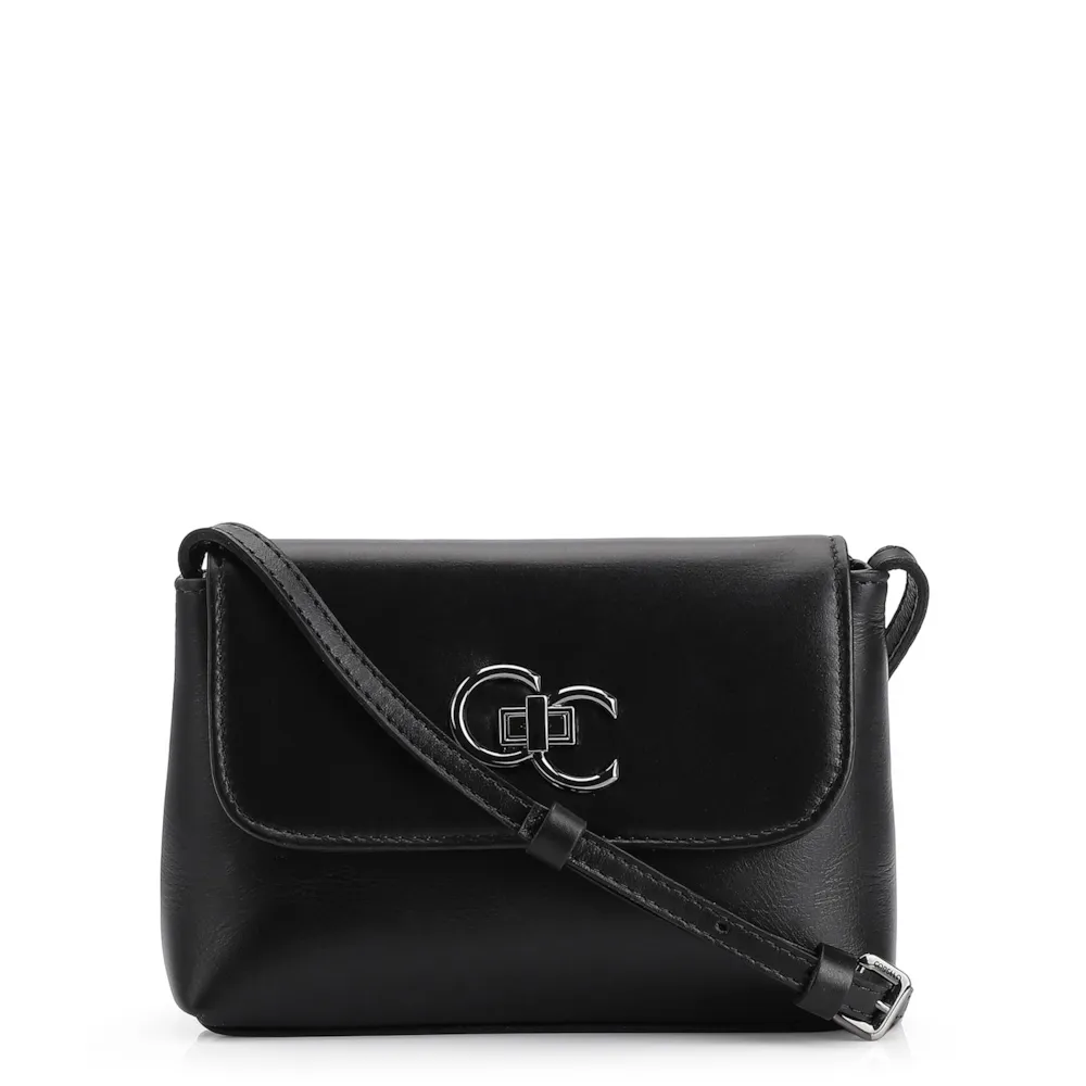 Bolsa Transversal Couro Preto