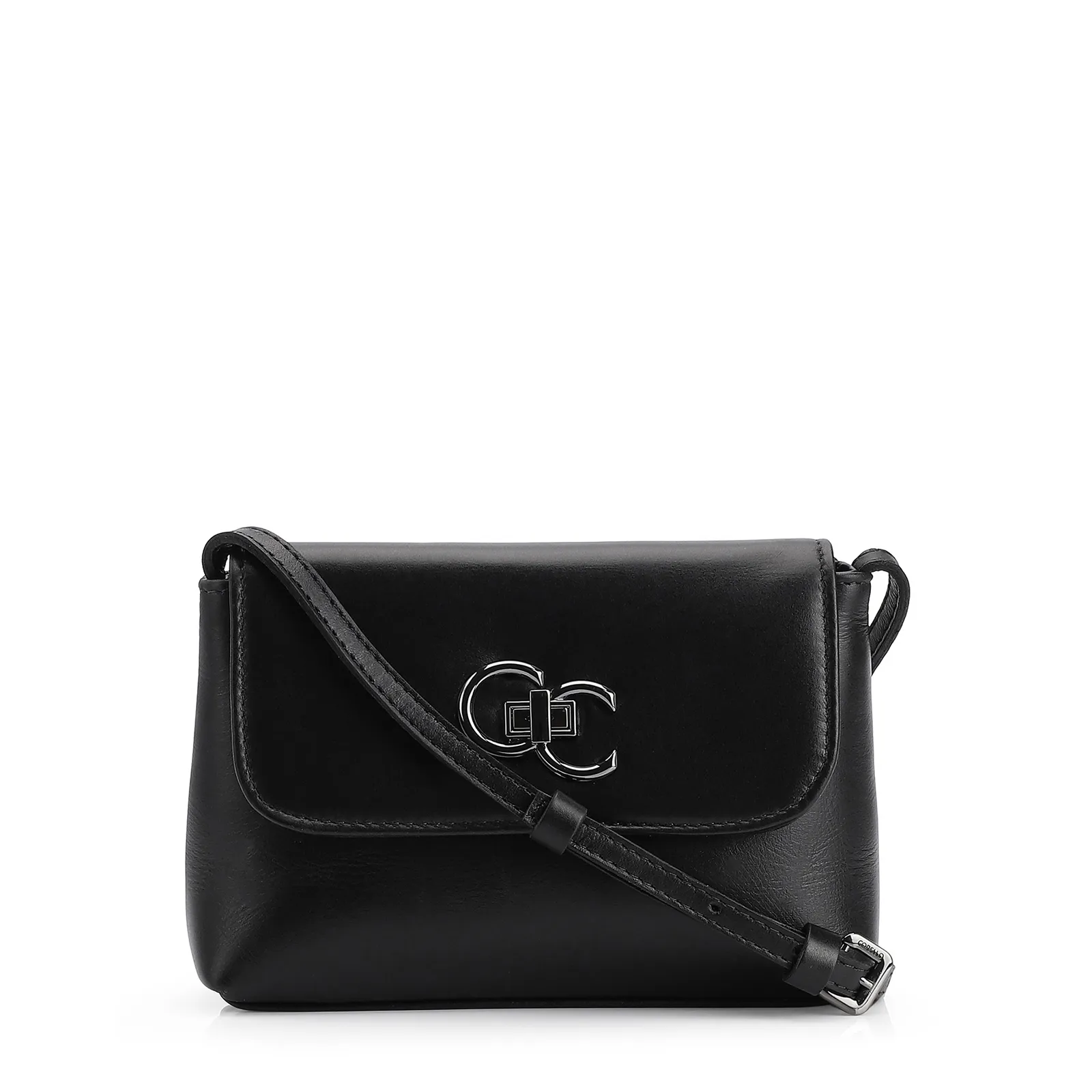 Bolsa Transversal Couro Preto