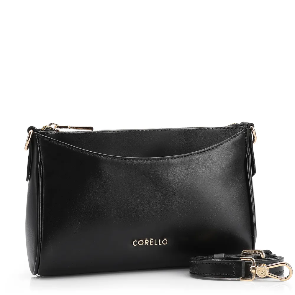 Bolsa Transversal Couro Preto - imagem 3