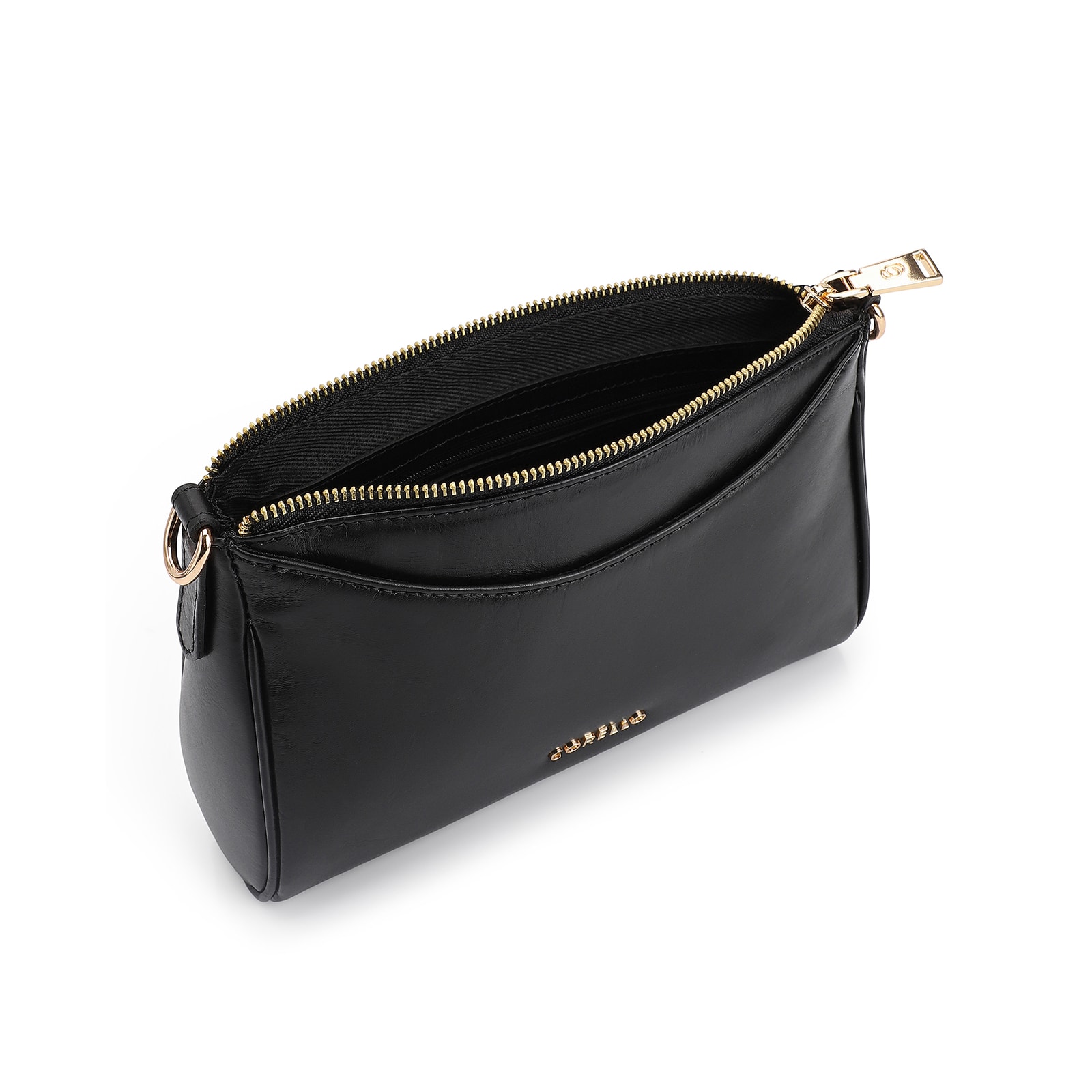 Bolsa Transversal Couro Preto