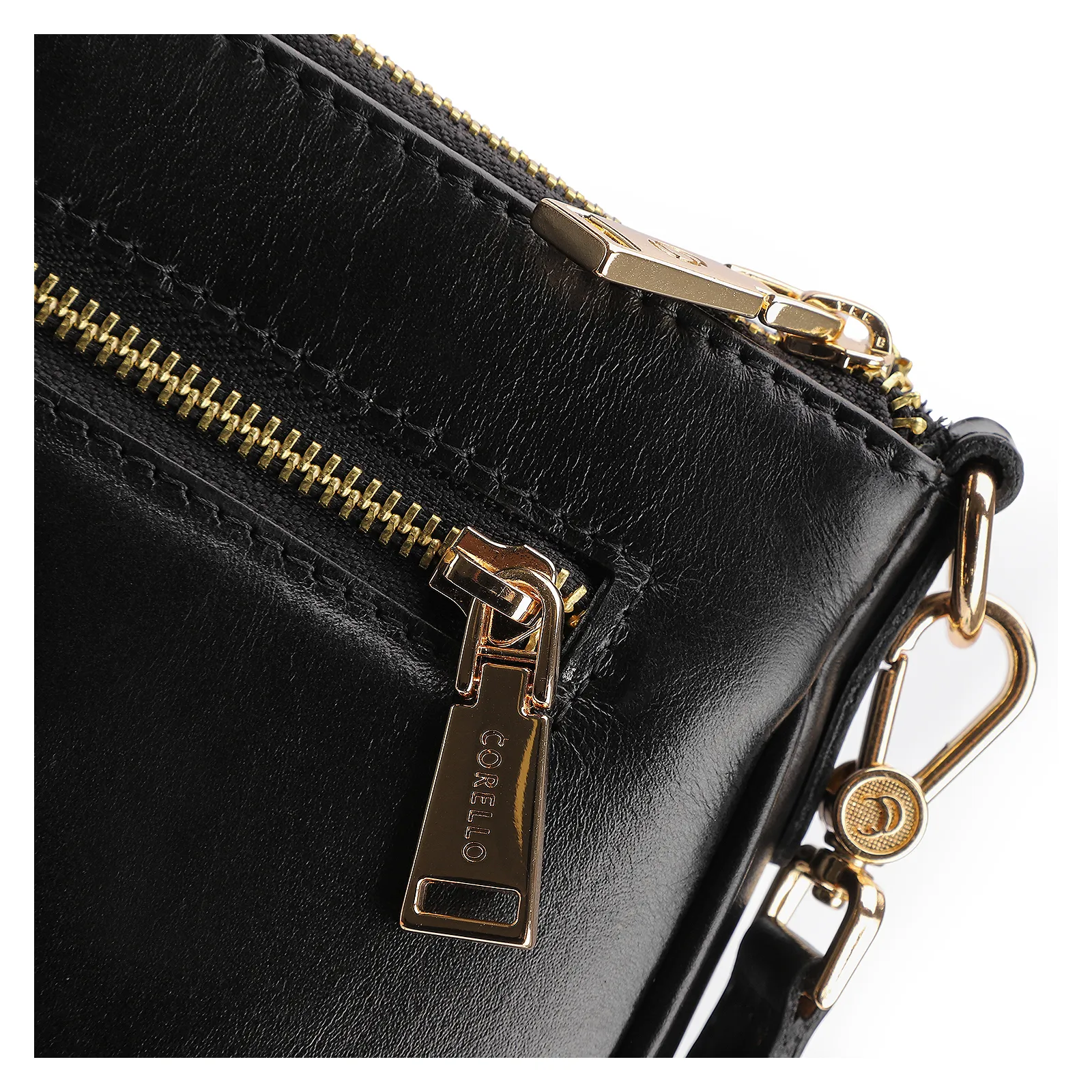 Bolsa Transversal Couro Preto