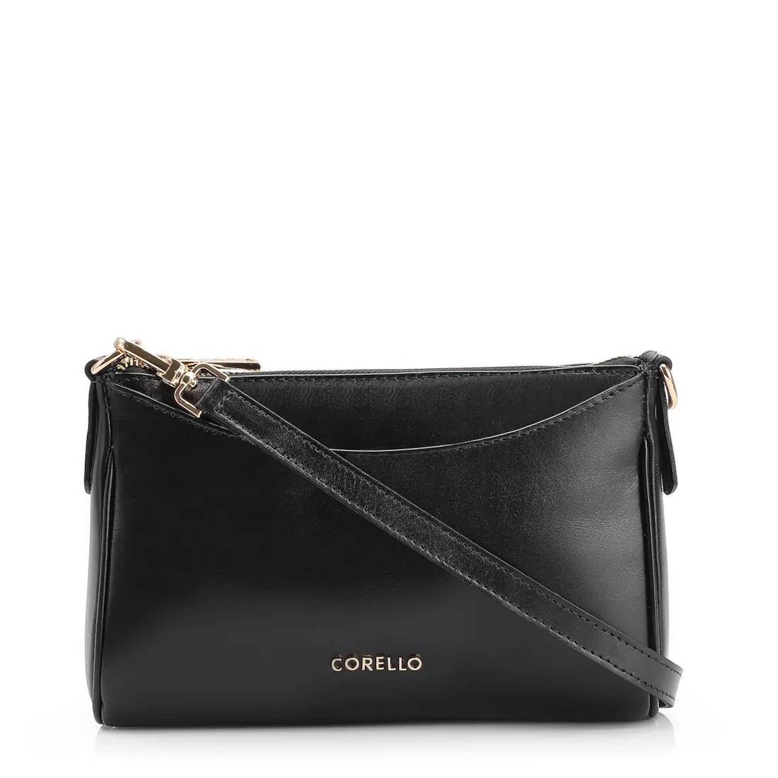 Bolsa Transversal Couro Preto
