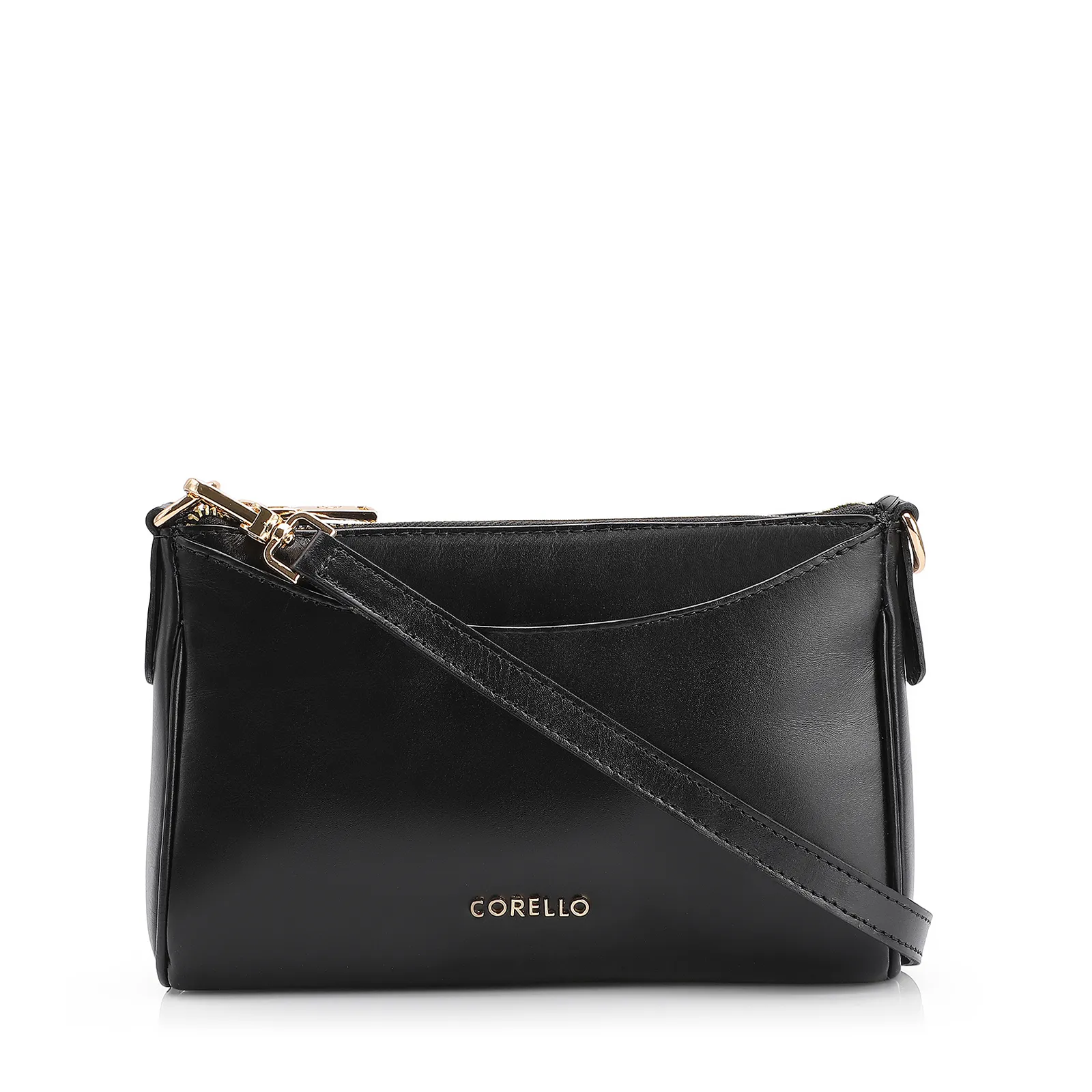 Bolsa Transversal Couro Preto