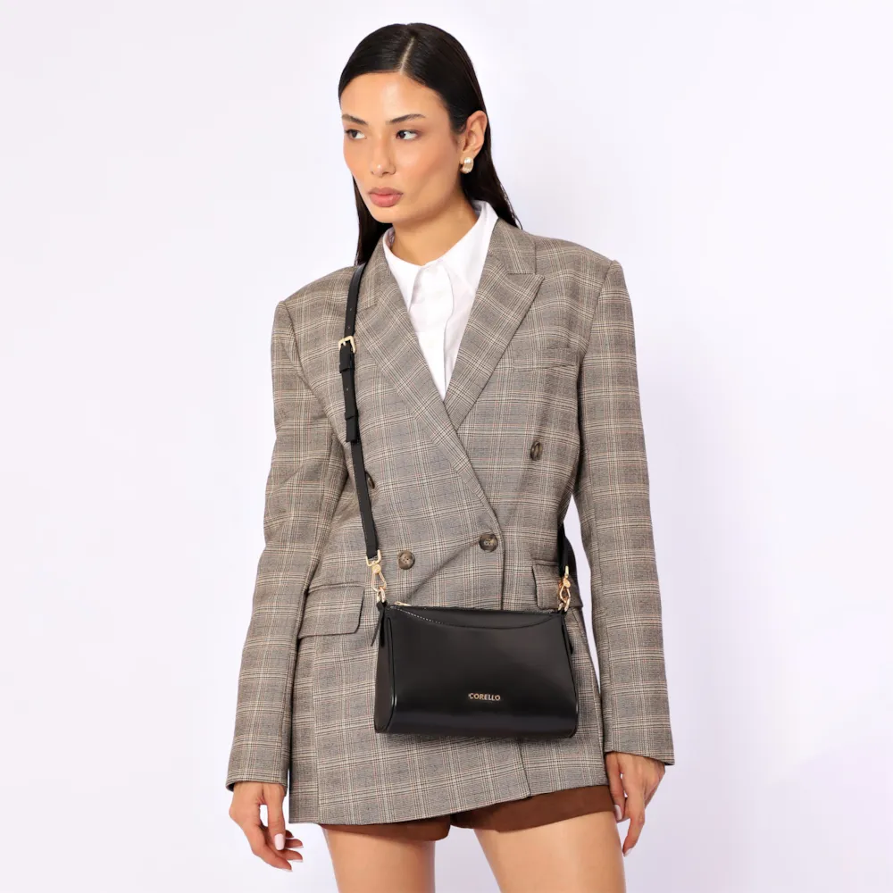 Bolsa Transversal Couro Preto - imagem 2
