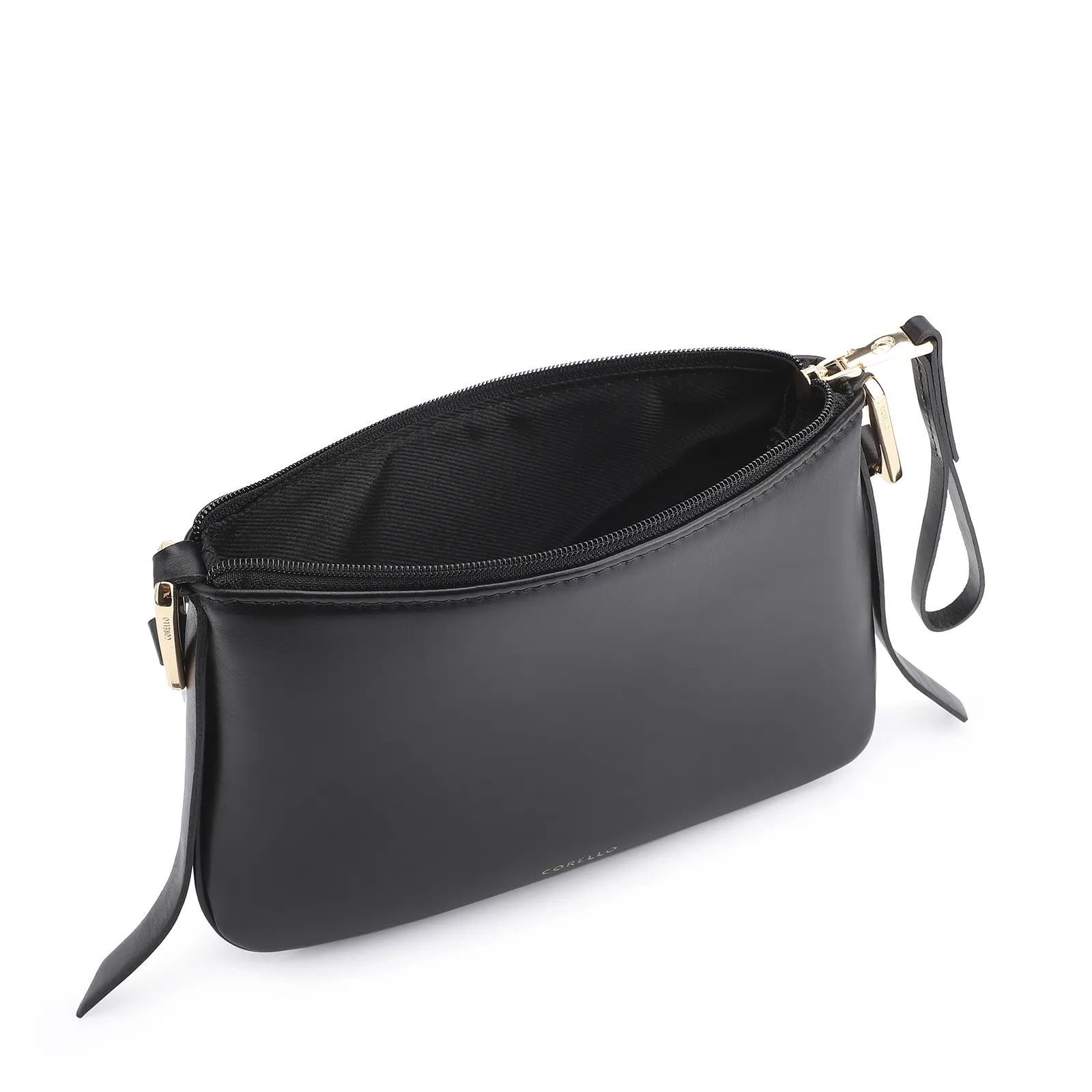 Bolsa Transversal Couro Preto