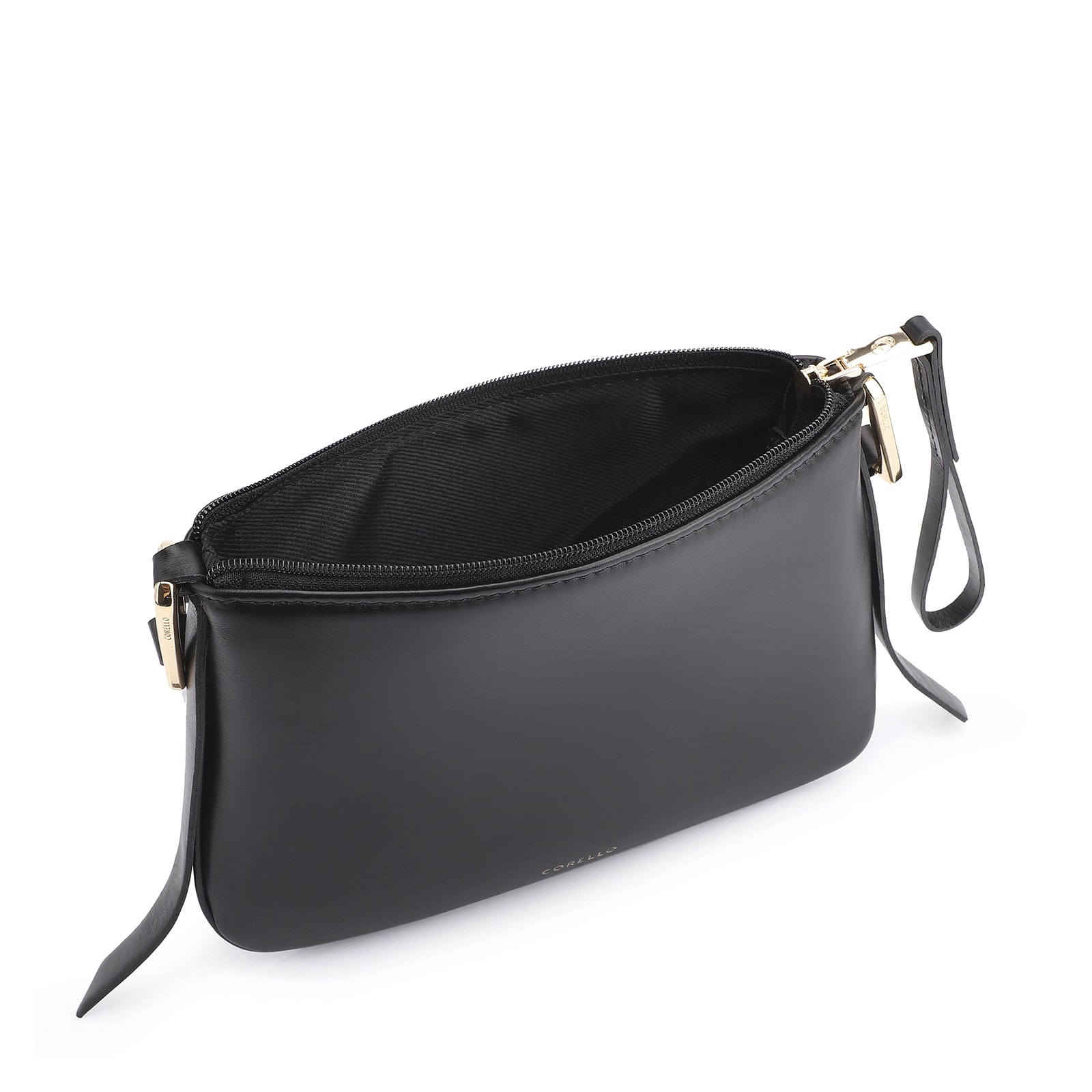 Bolsa Transversal Couro Preto