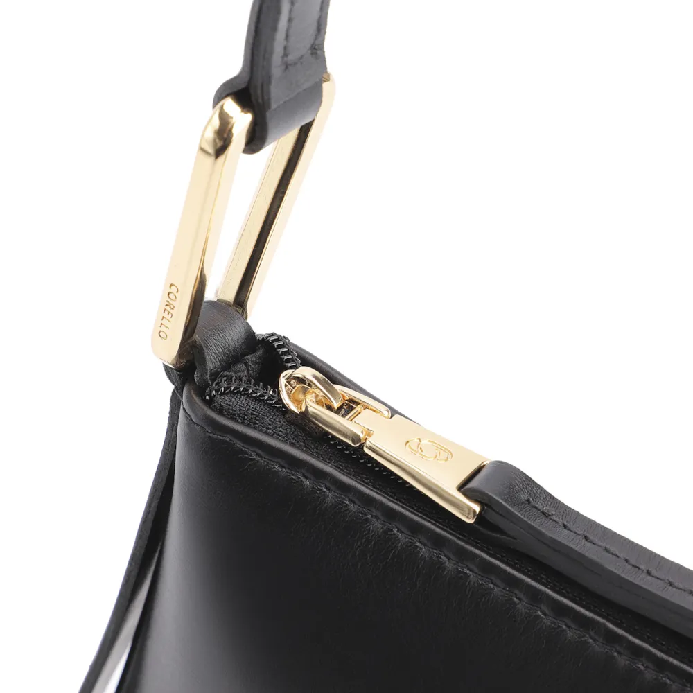 Bolsa Transversal Couro Preto - imagem 5