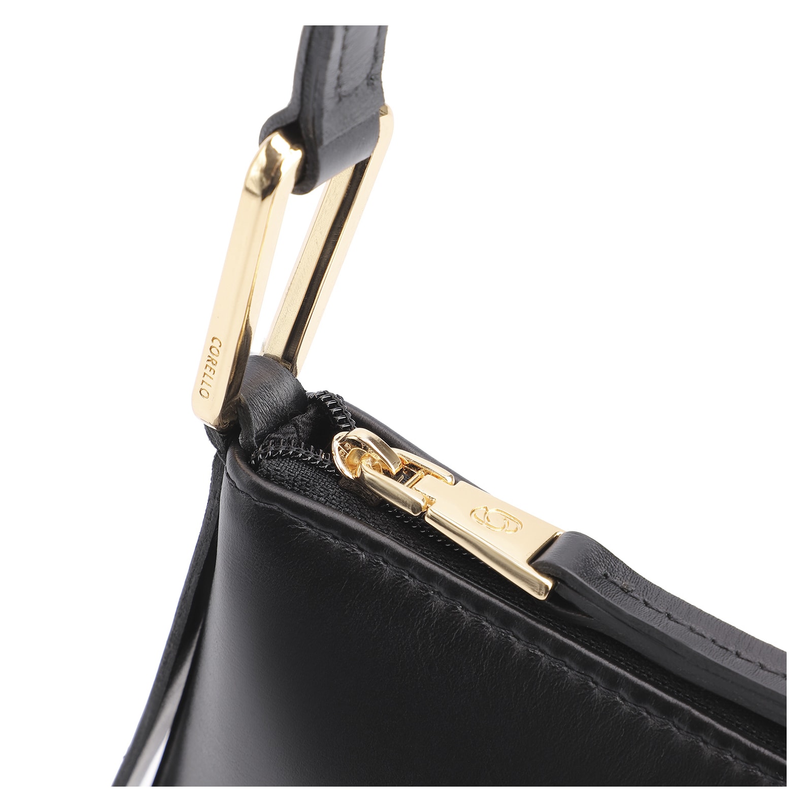 Bolsa Transversal Couro Preto