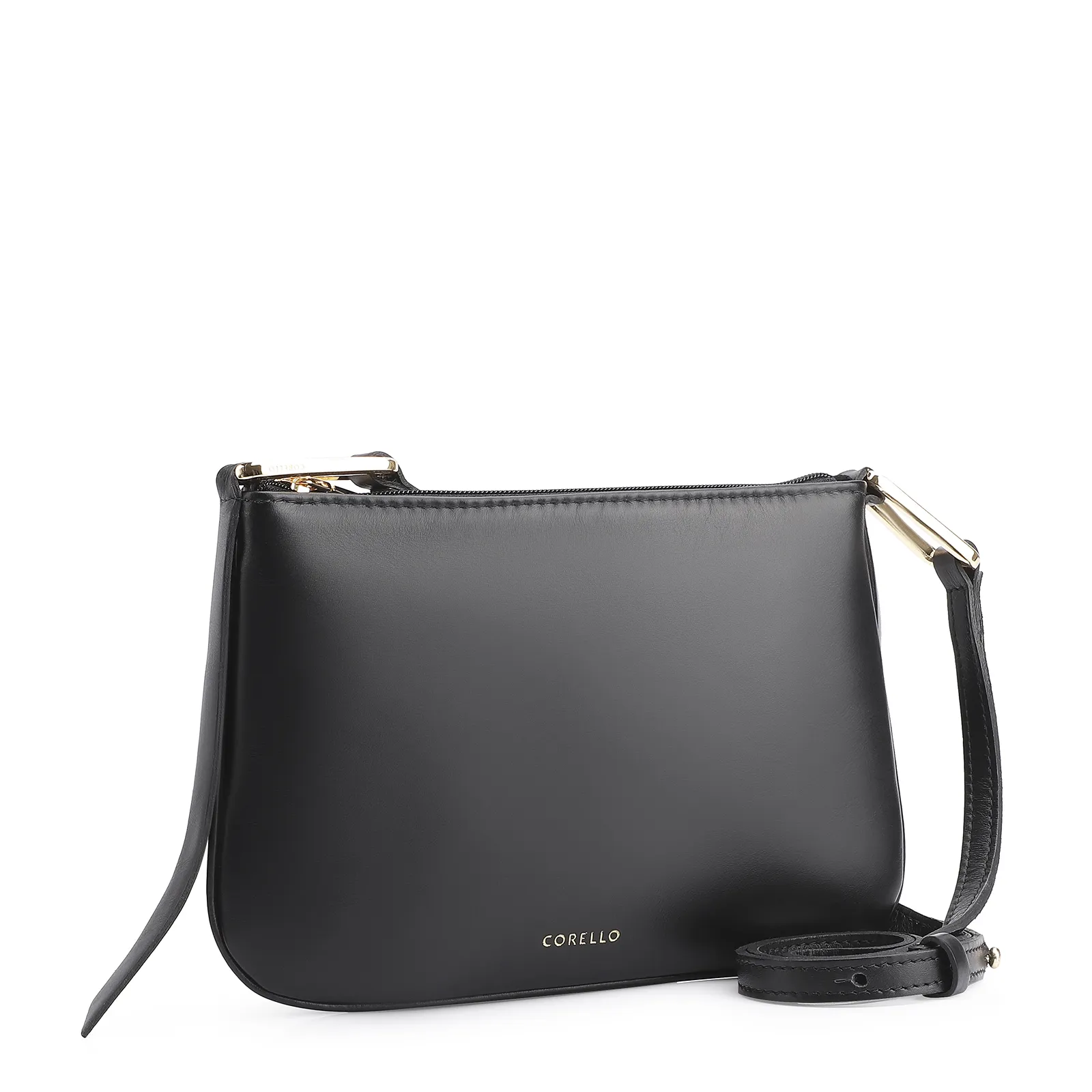 Bolsa Transversal Couro Preto