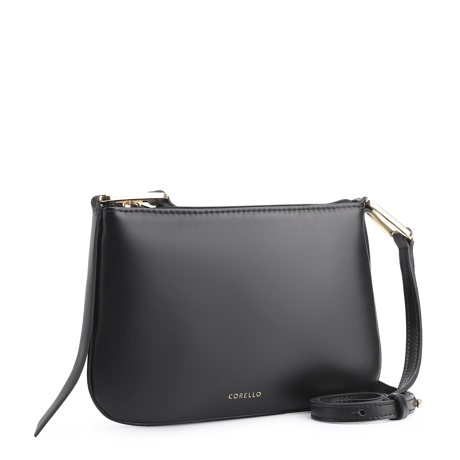 Bolsa Transversal Couro Preto