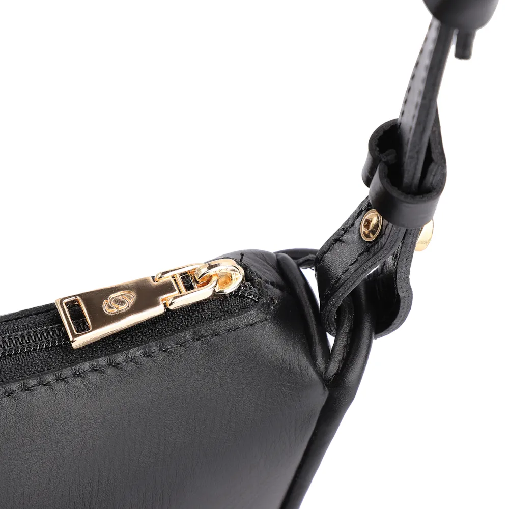 Bolsa Transversal Couro Preto - imagem 5
