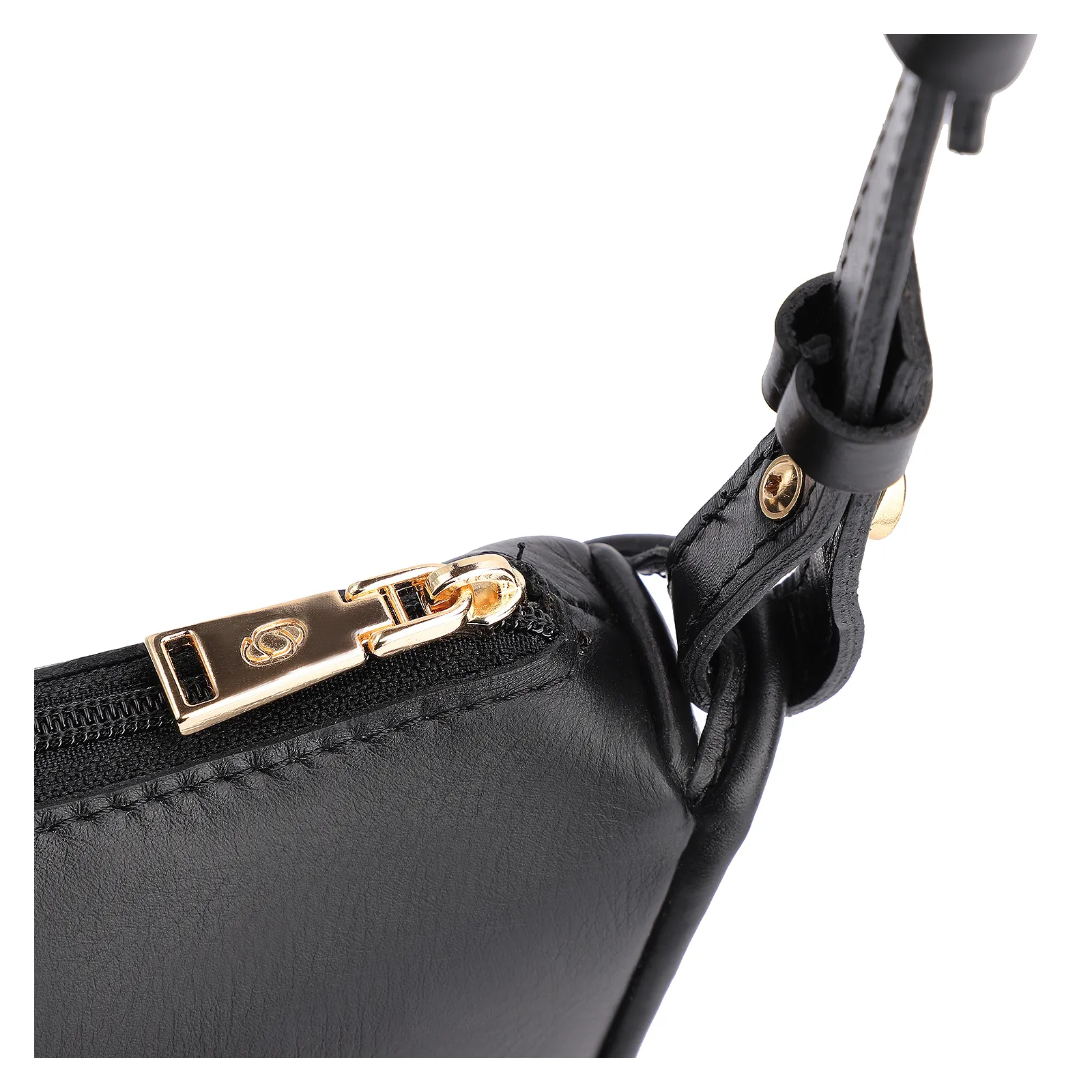 Bolsa Transversal Couro Preto