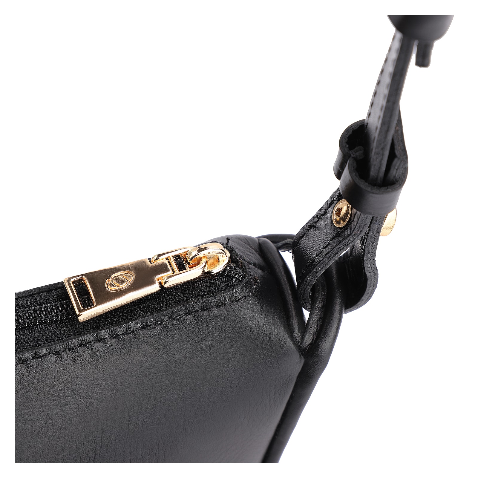 Bolsa Transversal Couro Preto
