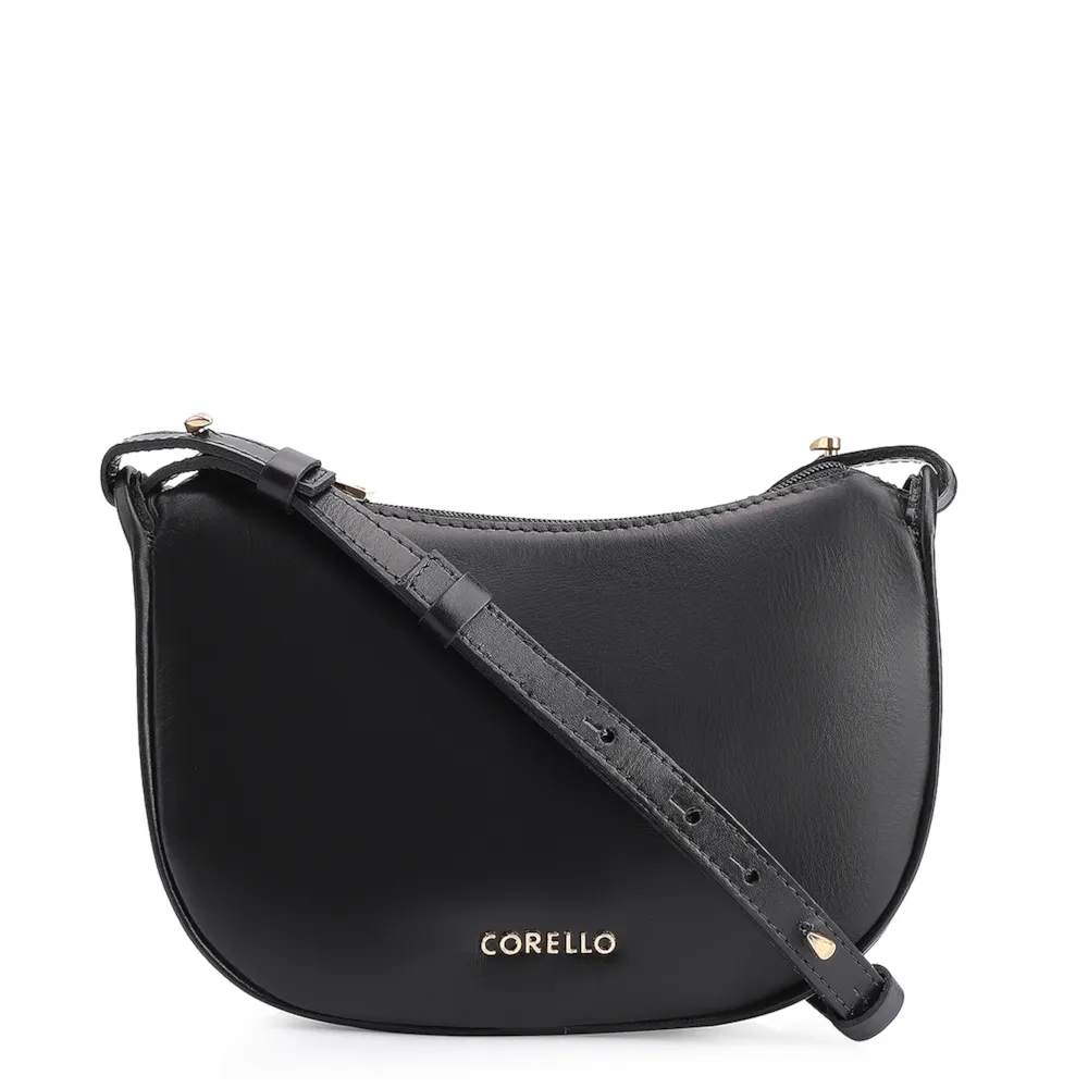 Bolsa Transversal Couro Preto