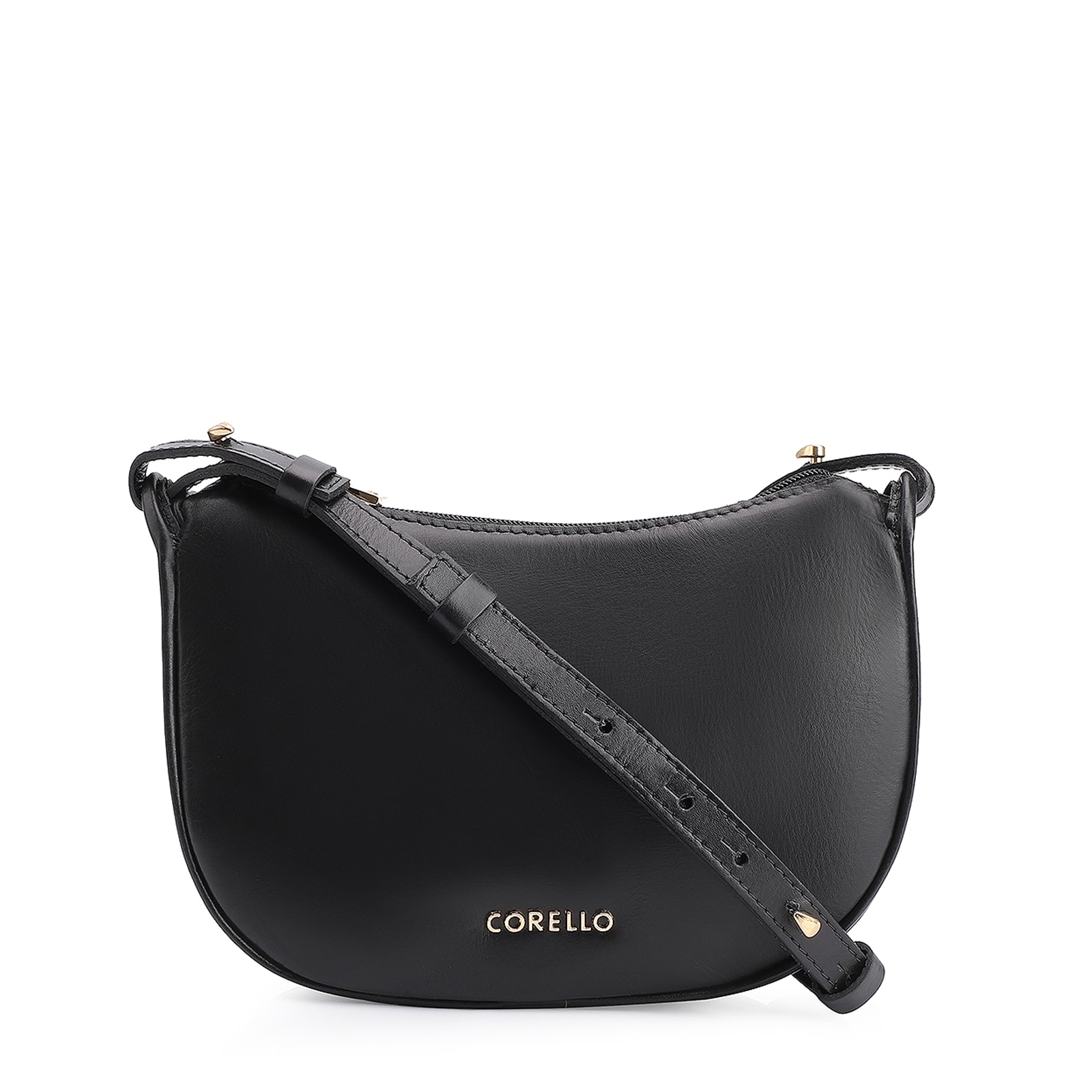 Bolsa Transversal Couro Preto