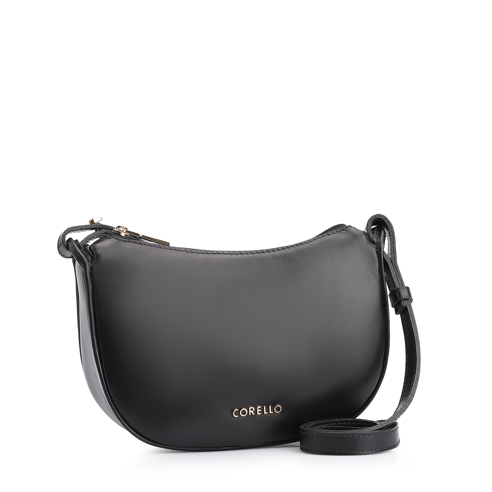 Bolsa Transversal Couro Preto