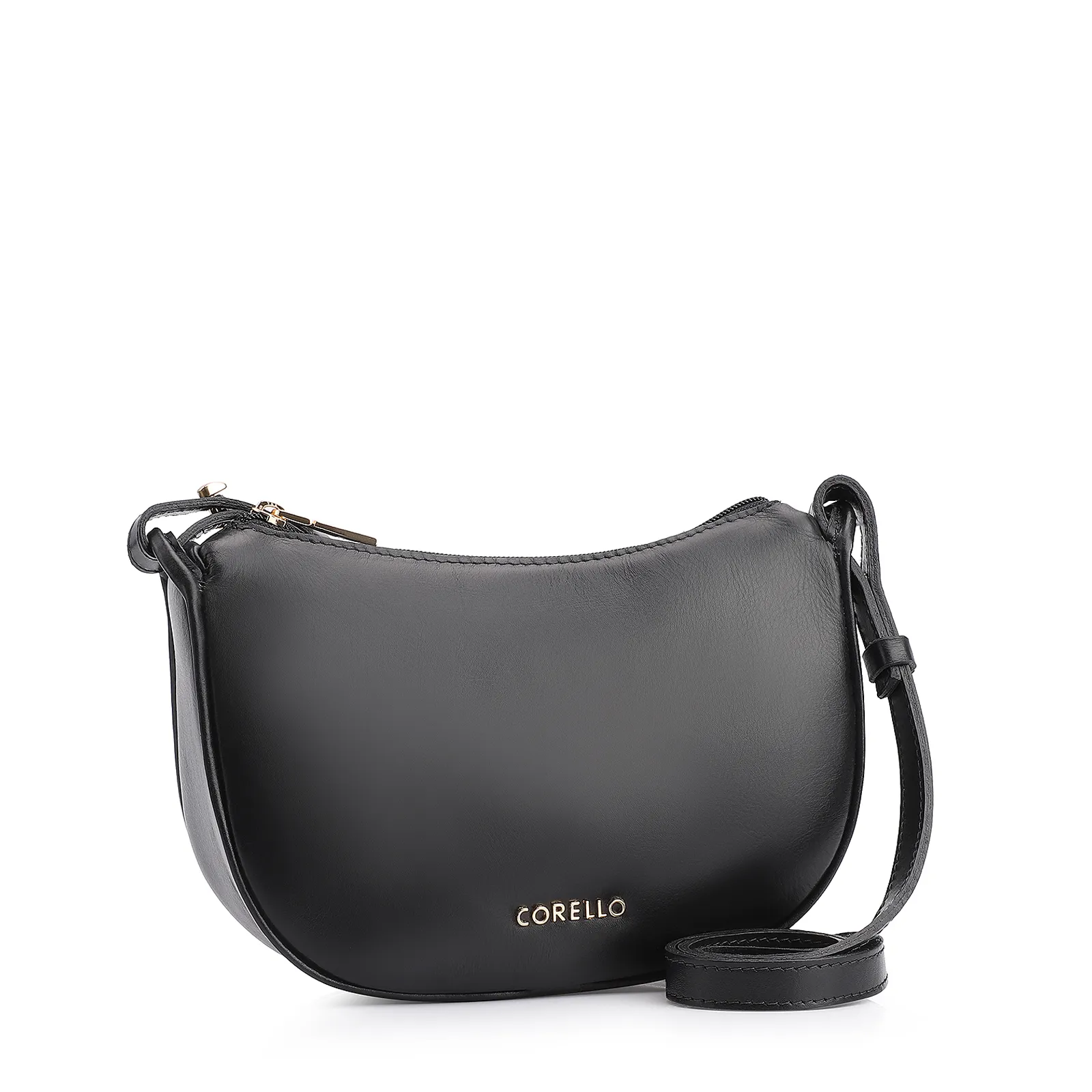 Bolsa Transversal Couro Preto