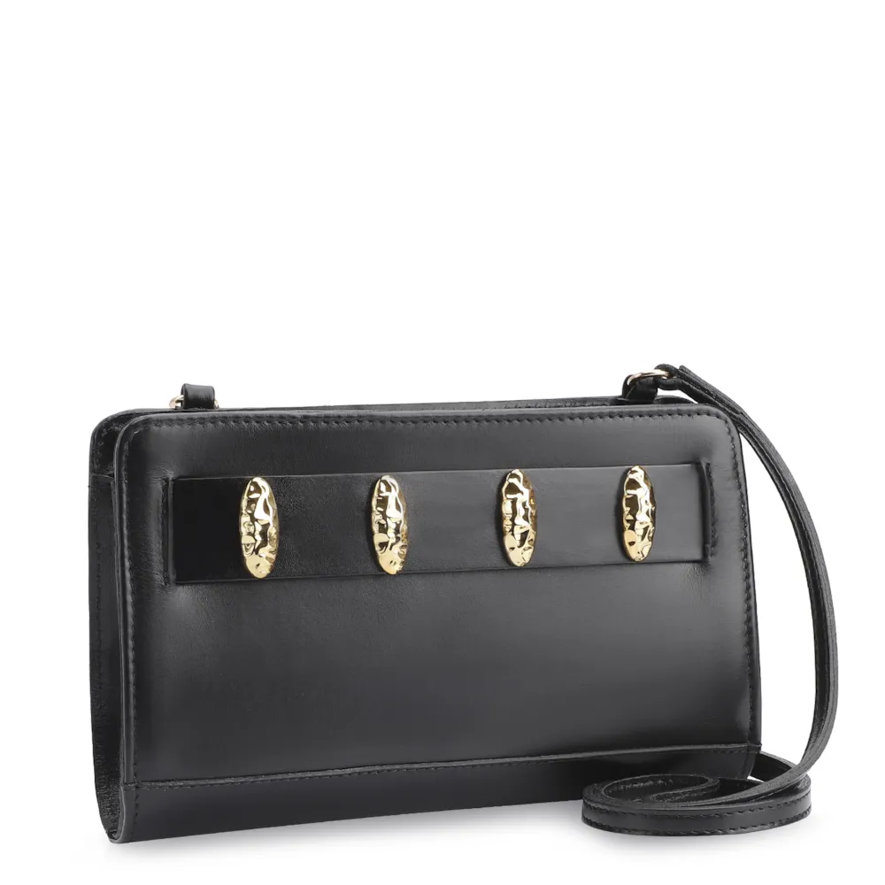 Bolsa Transversal Couro Preto - imagem 3