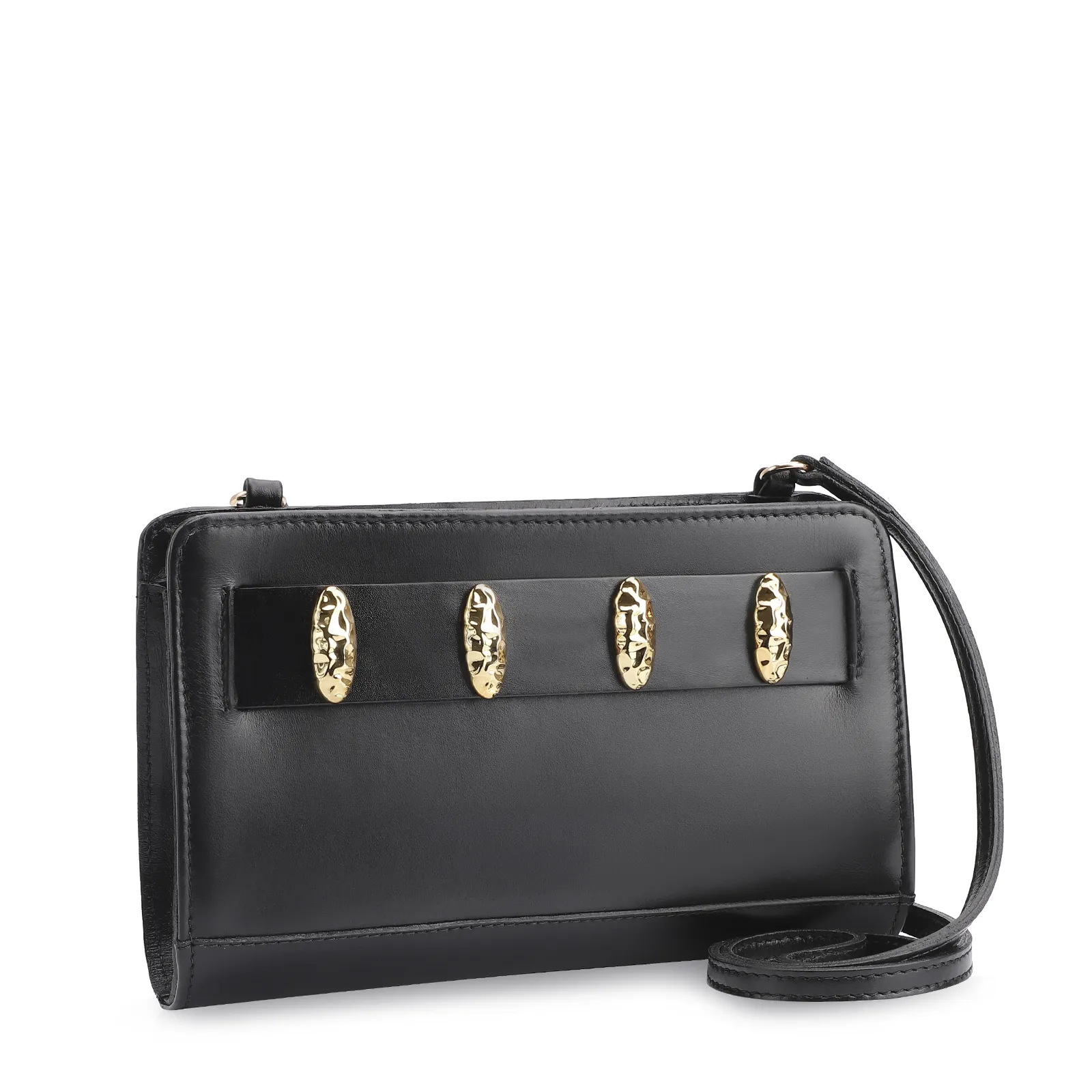 Bolsa Transversal Couro Preto