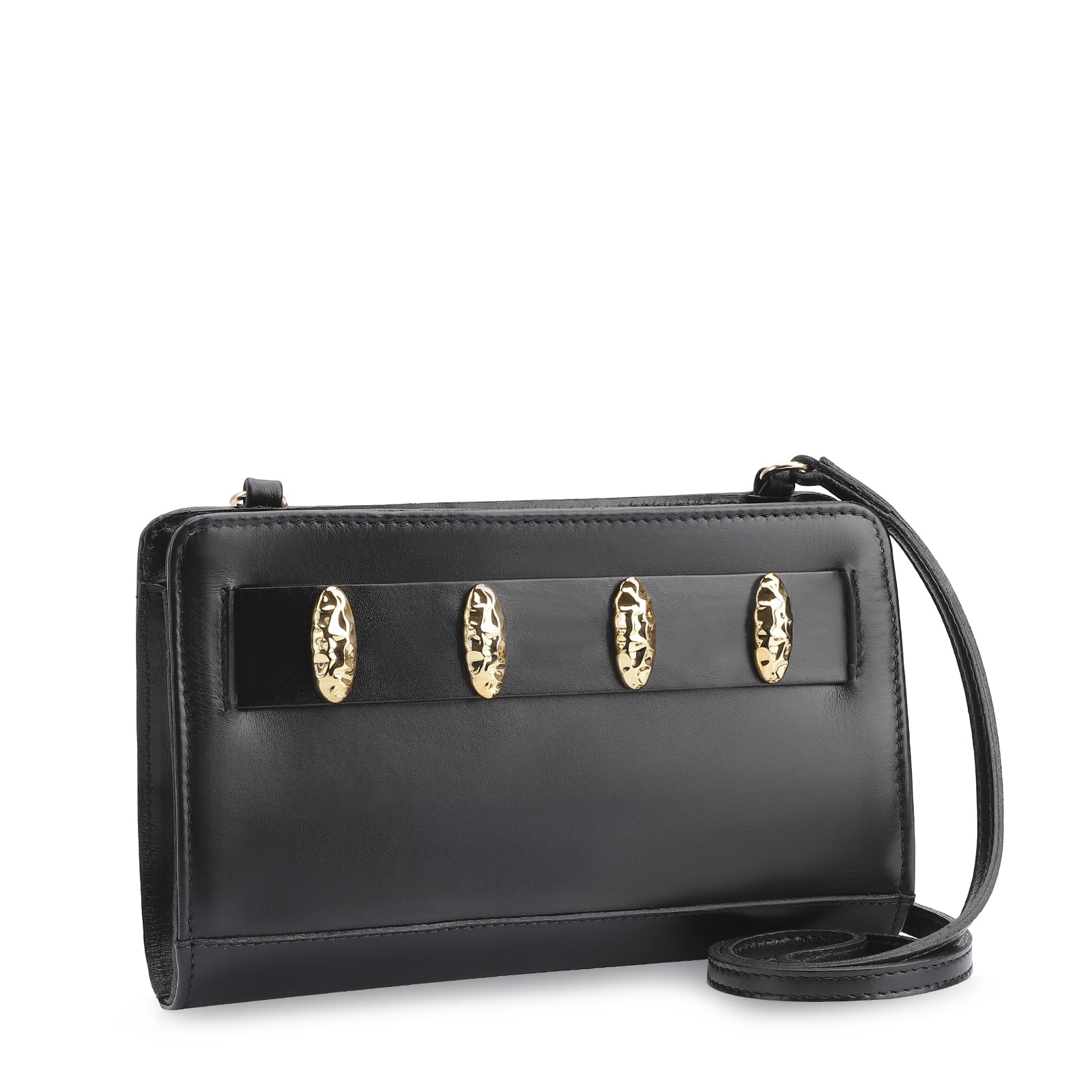 Bolsa Transversal Couro Preto