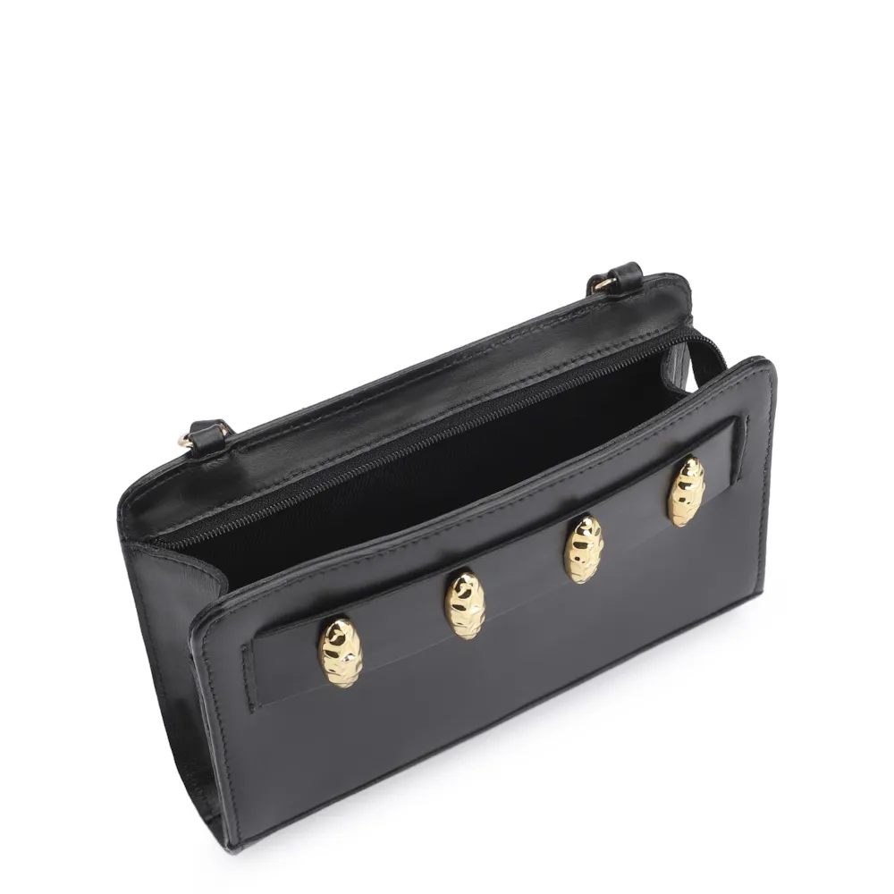 Bolsa Transversal Couro Preto - imagem 5