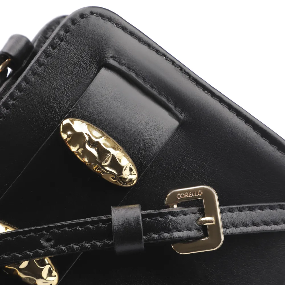 Bolsa Transversal Couro Preto - imagem 6